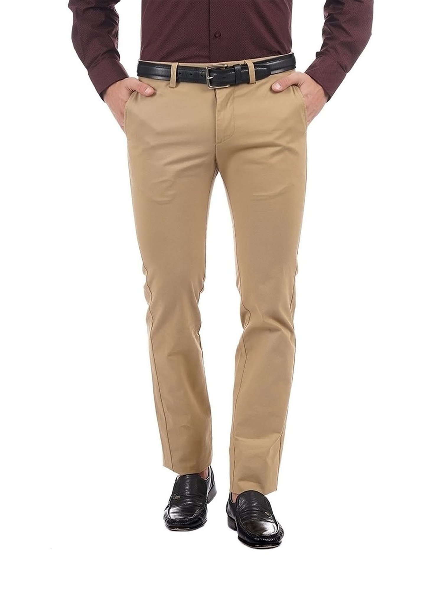 Buy Indian Terrain Khaki Slim Fit 