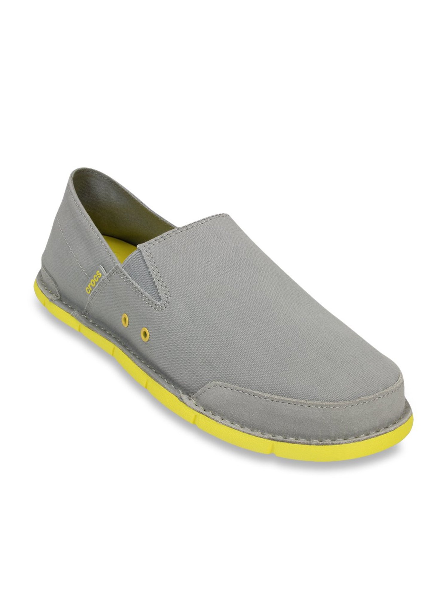Buy Crocs Cabo Light Grey Slip-Ons for 