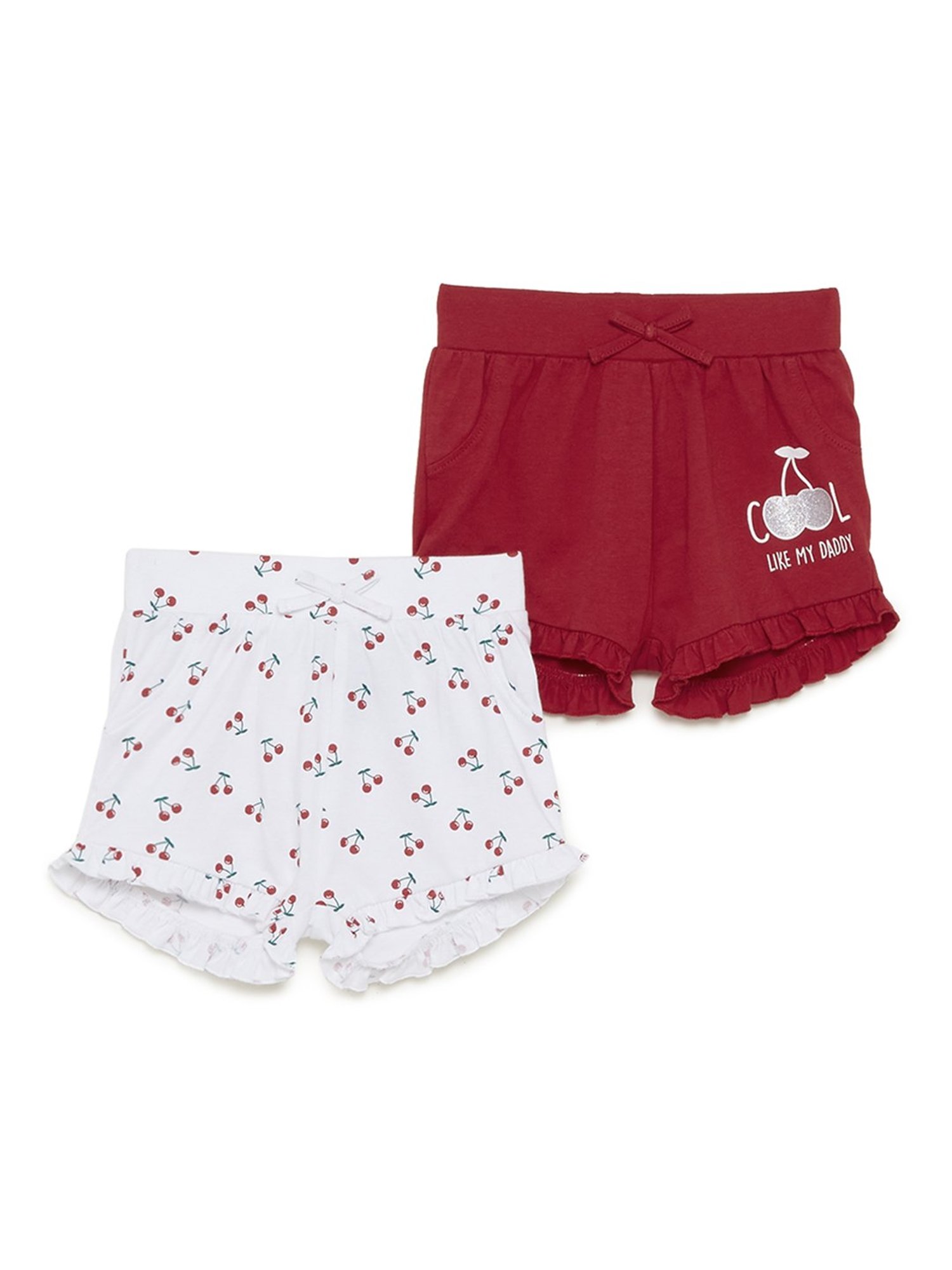 red infant shorts
