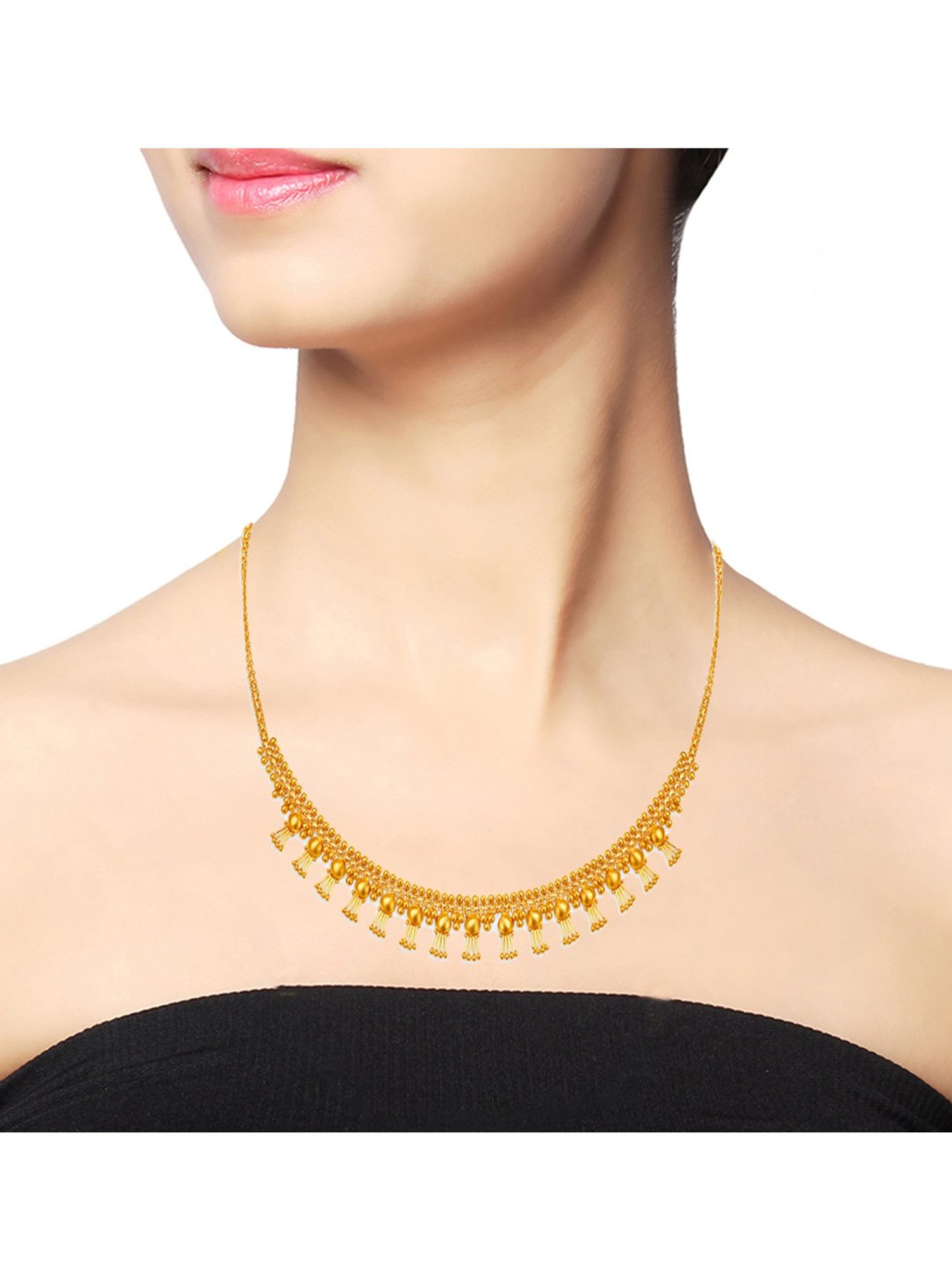 Tanishq simple hot sale gold necklace