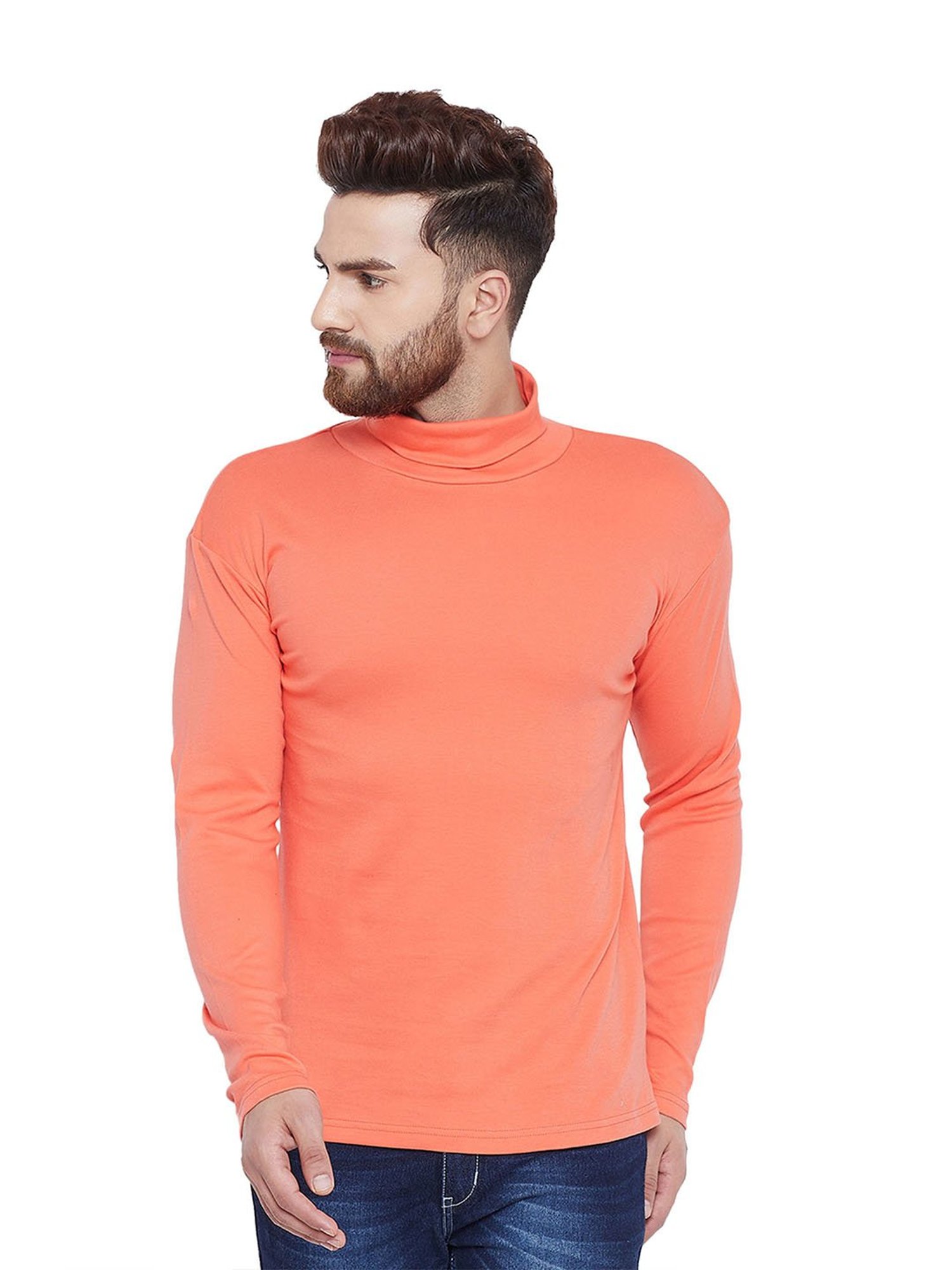 high neck t shirt for mens online