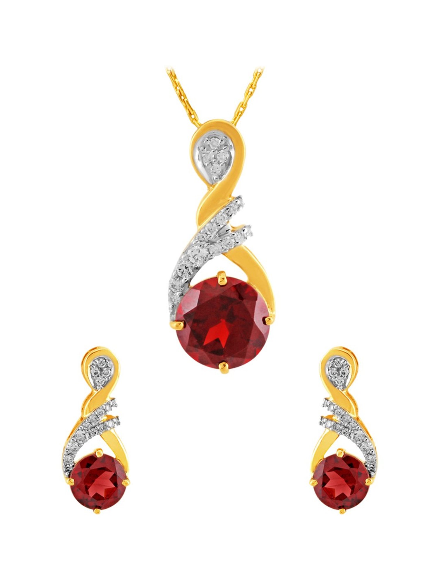 Priyaasi Jewellery Sets  Buy Priyaasi Priyaai Gold Plated American Diamond  Pendant  Earring Set Online  Nykaa Fashion