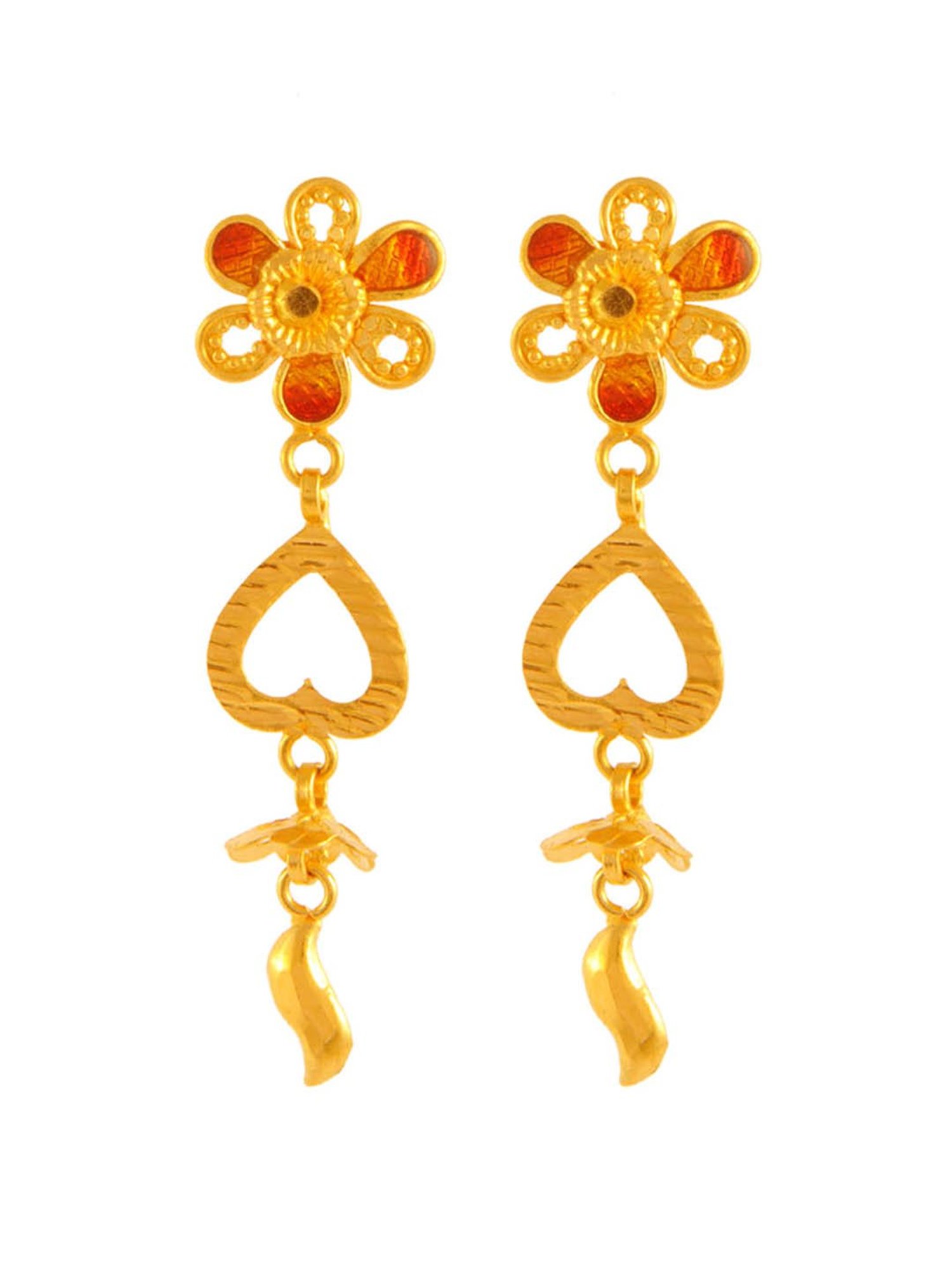 P.C. Chandra Jewellers - A gorgeous pair of earrings with floral design,  from P.C. Chandra Jewellers to compliment you on your special day. Earring  Weight: 24.650gms. Approximate Price :Rs. 84747/- | Facebook