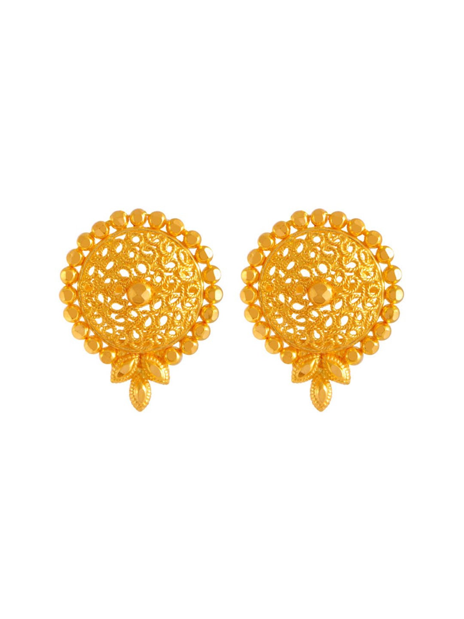 Buy P.C. Chandra Jewellers 14KT Yellow Gold and American Diamond Stud  Earrings for Women - at Best Price Best Indian Collection Saree - Gia  Designer