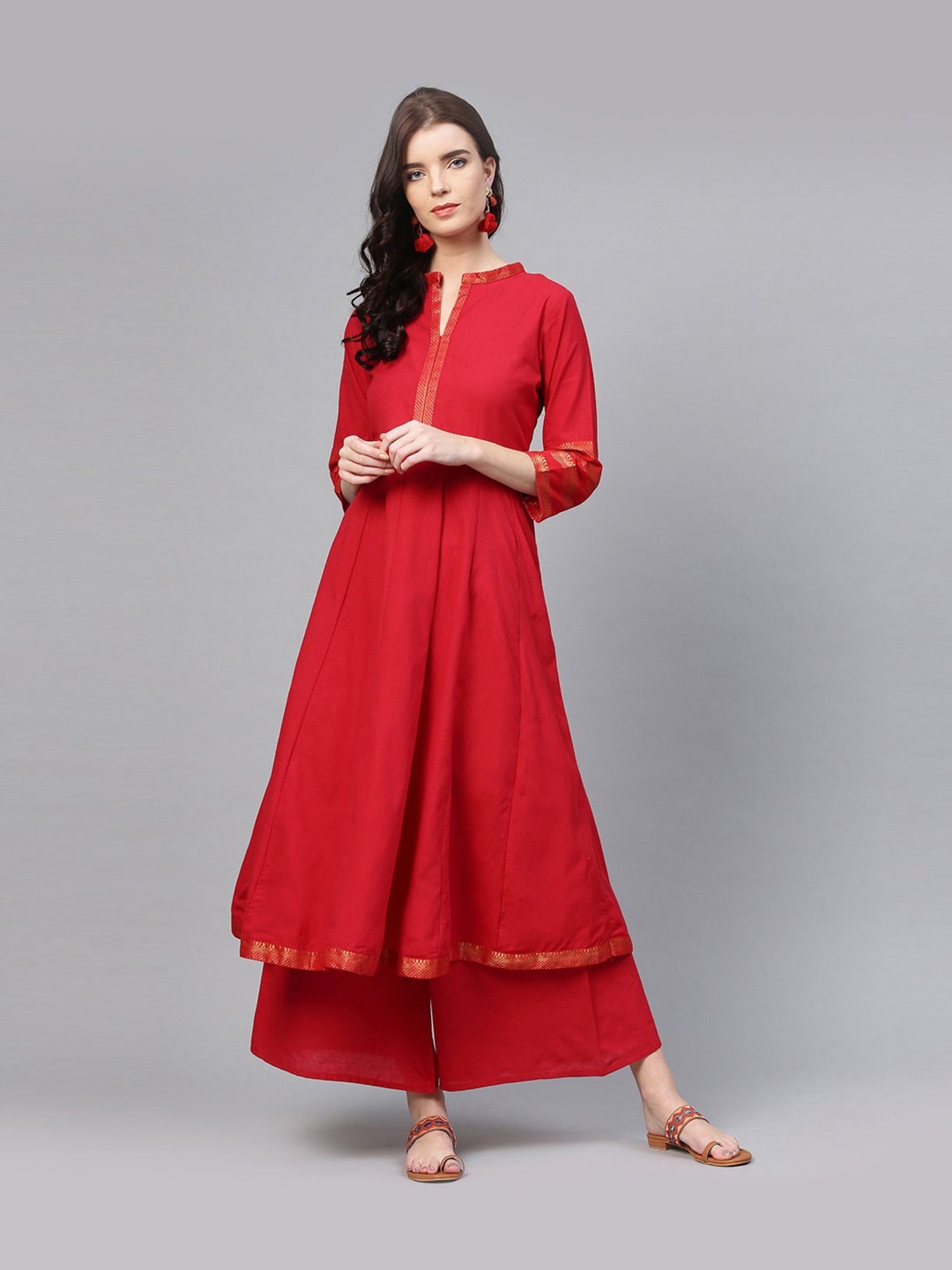 Buy online Indigo Cotton Kurta Palazzo Set from ethnic wear for Women by  Tissu for 1319 at 31 off  2023 Limeroadcom