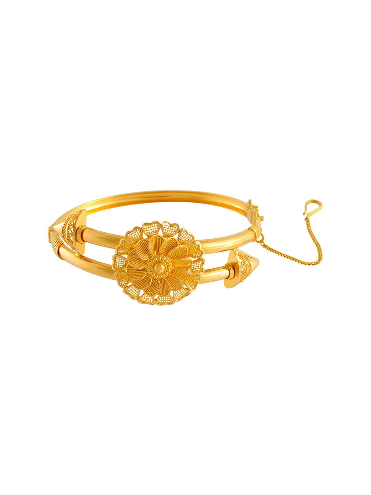 Intricate Floral Antique Gold Bracelet