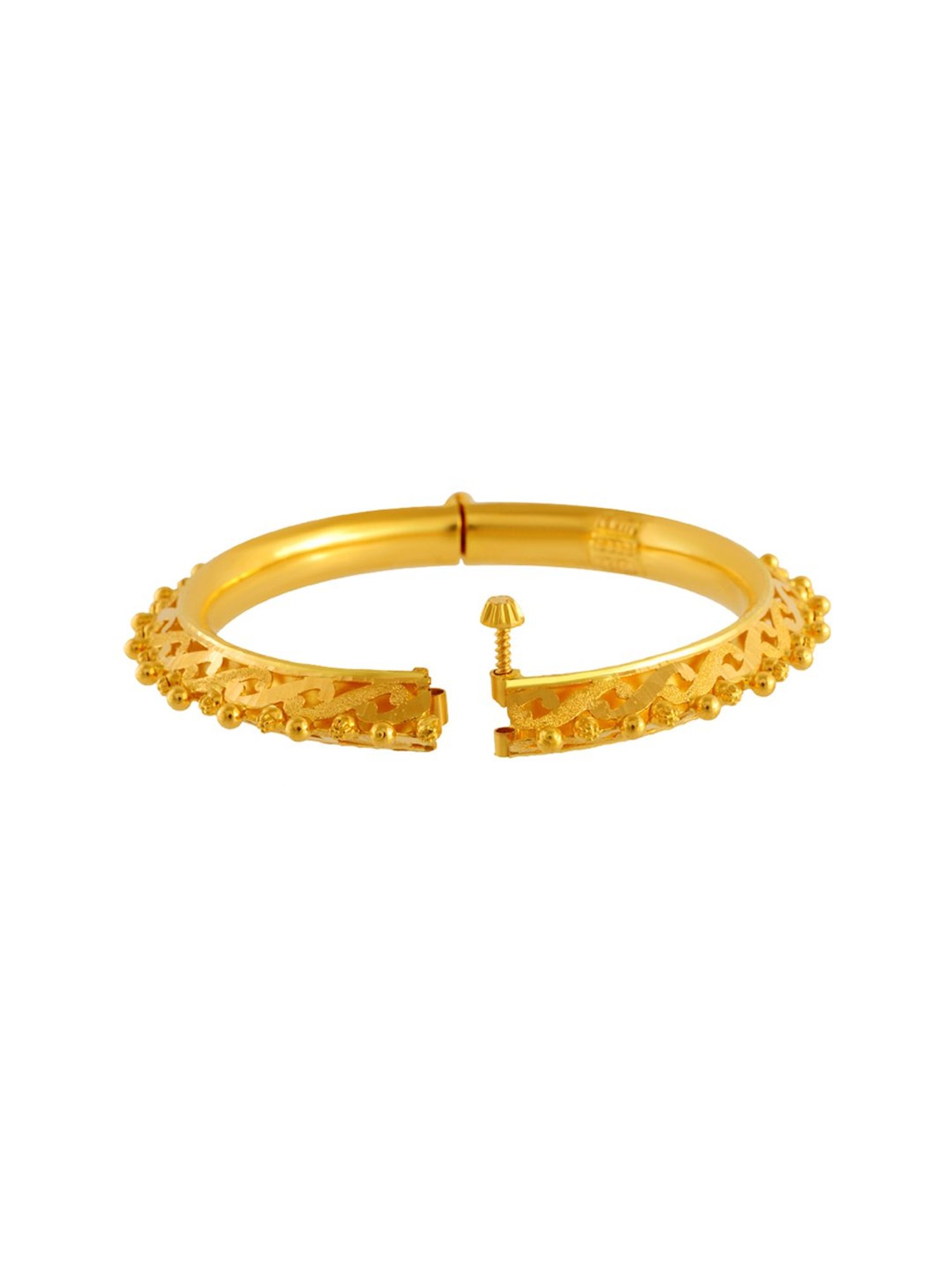 P.C. Chandra Jewellers 10KT Yellow Gold and American Diamond Bangle for  Women | Gold bangles design, Gold bangles, Bangle designs