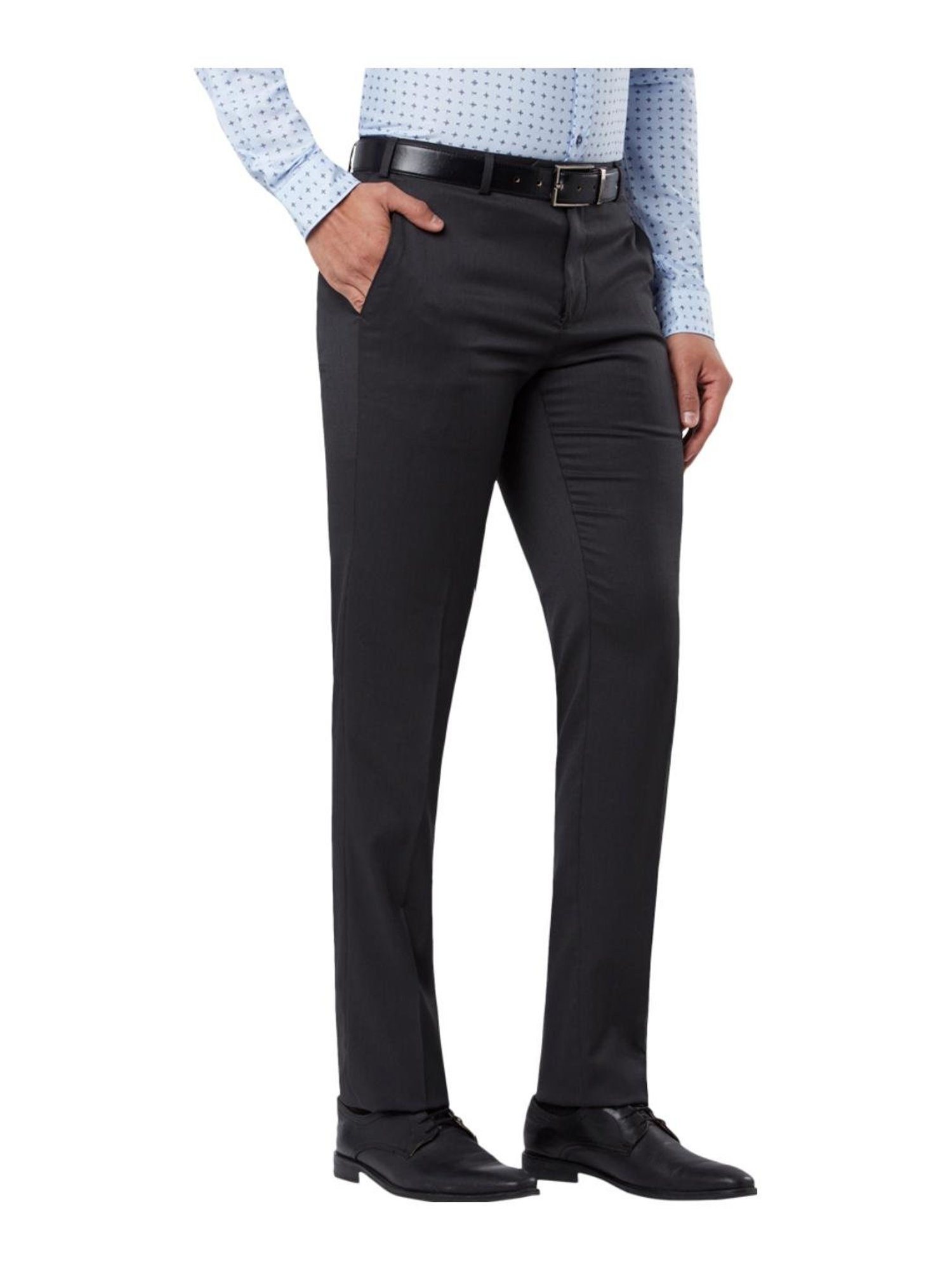Buy Arrow Black Mid Rise Smart Fit Trousers for Men Online  Tata CLiQ