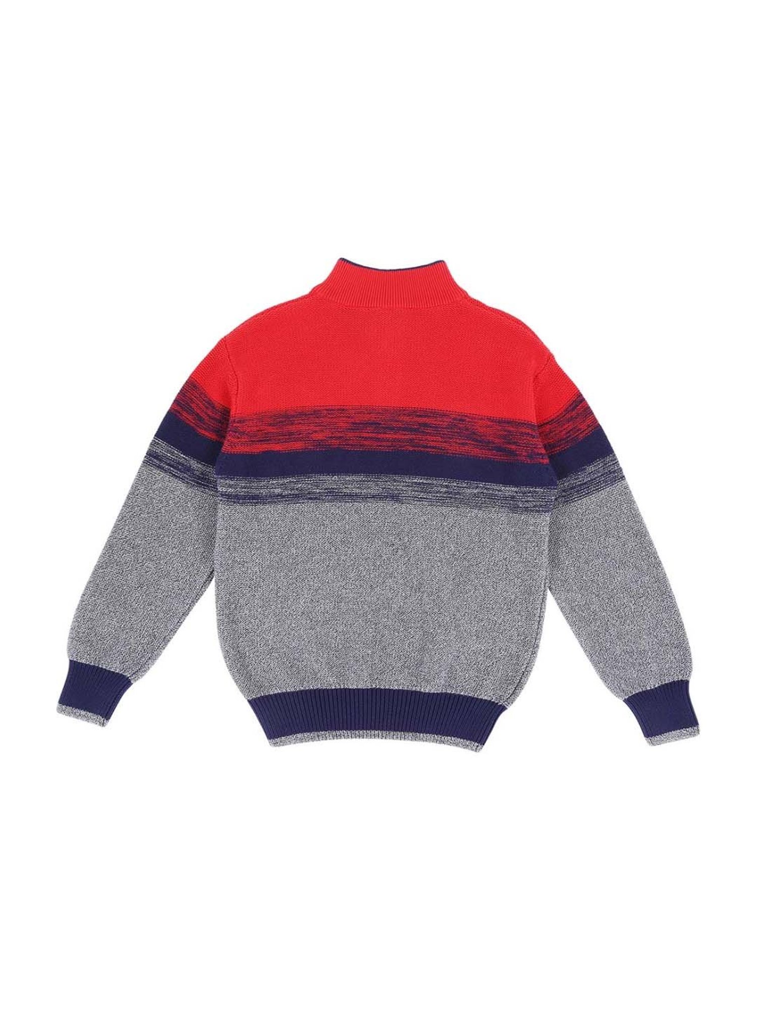 grey color block sweater