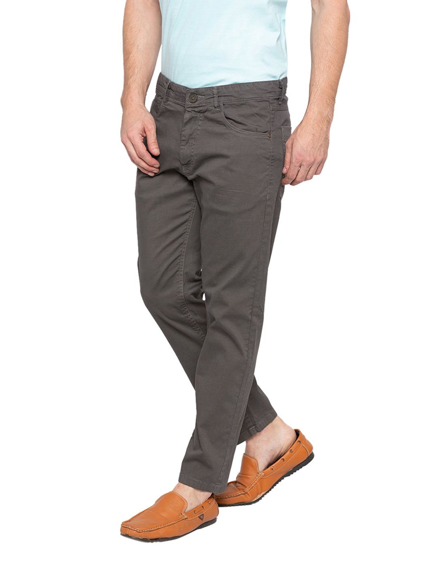 Spykar Slim Fit Men Grey Trousers  Buy Spykar Slim Fit Men Grey Trousers  Online at Best Prices in India  Flipkartcom