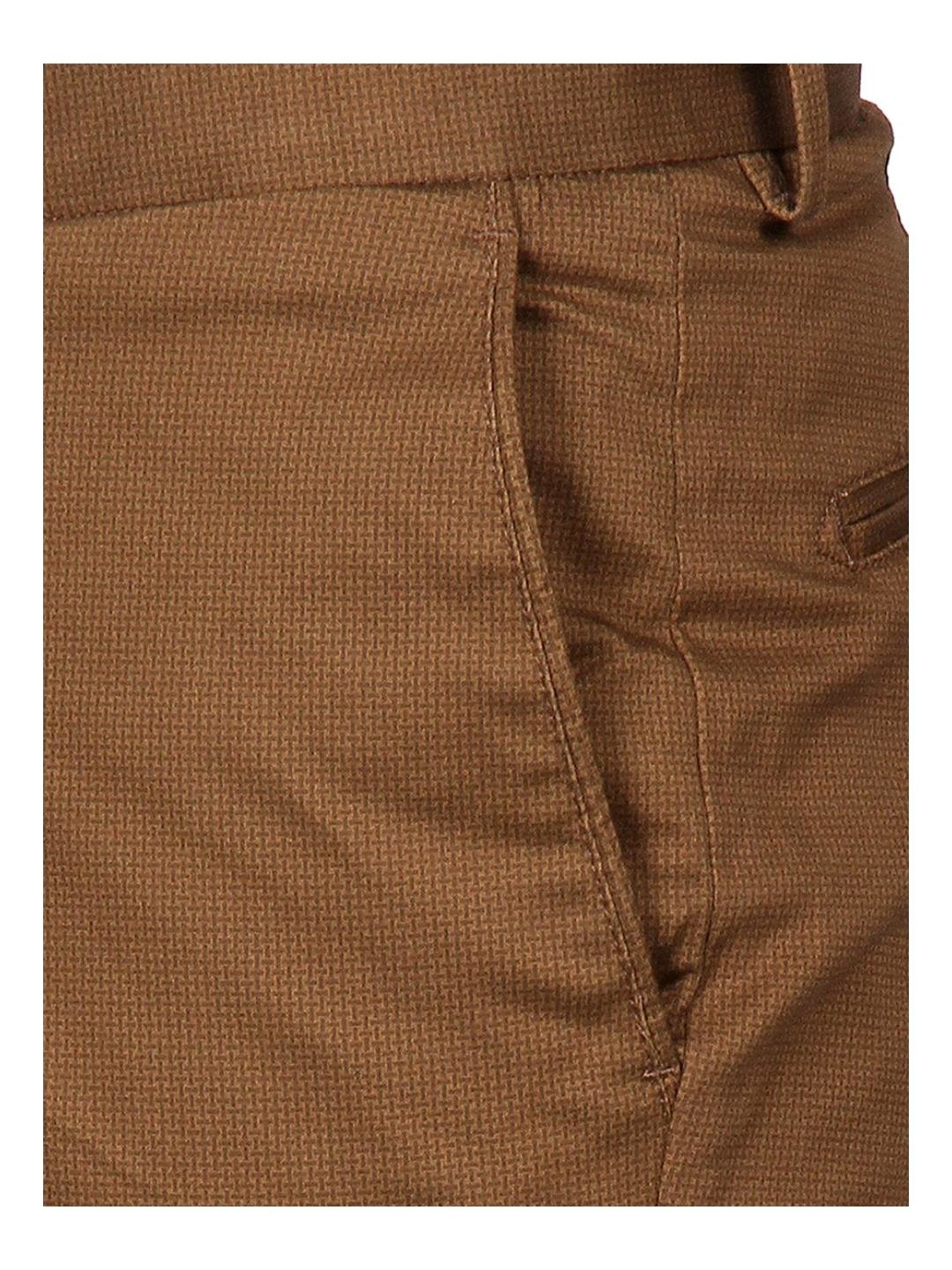 Buy BLACKBERRYS Natural Solid Cotton Super Slim Fit Men's Trouser |  Shoppers Stop
