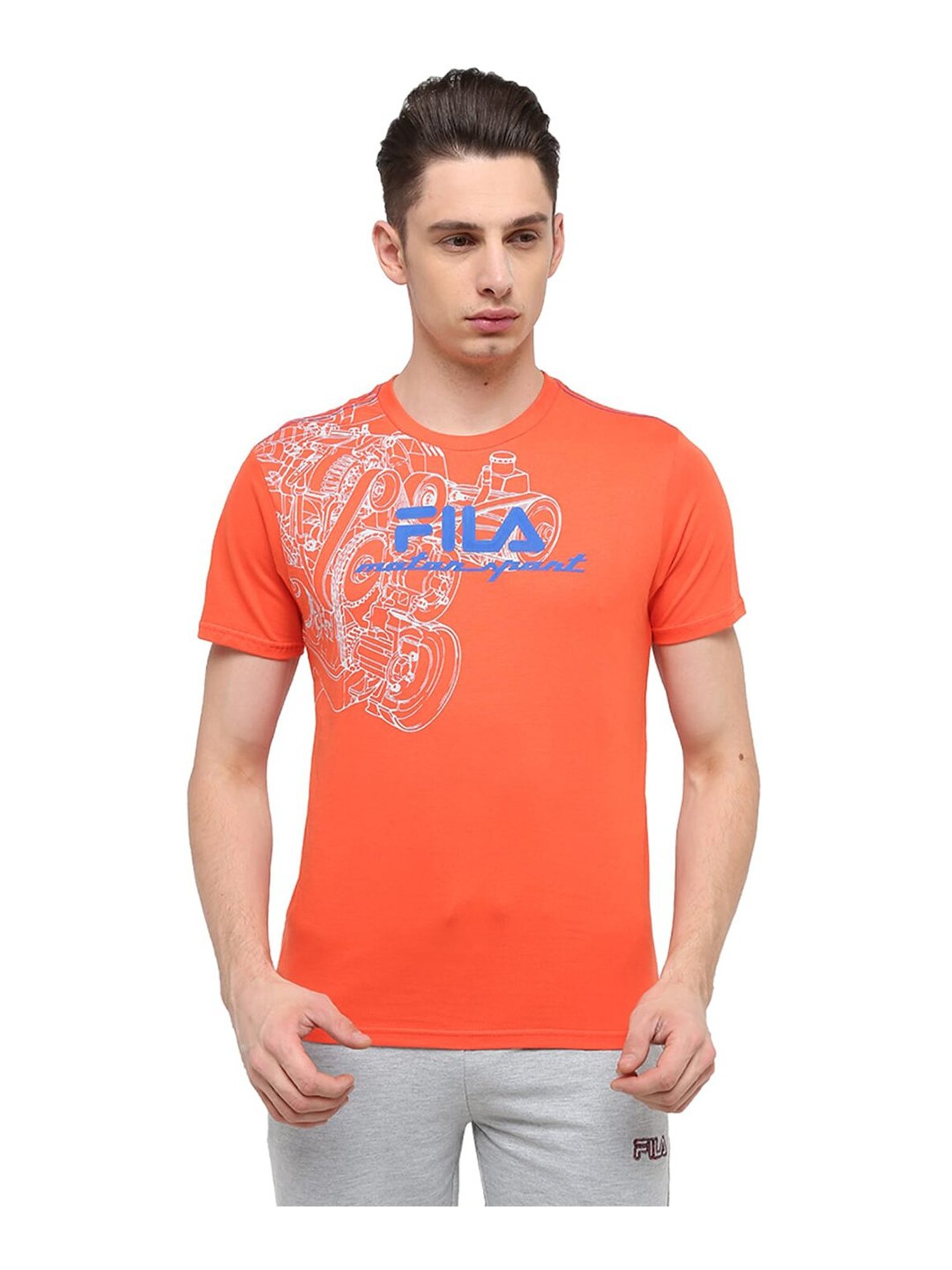 orange fila shirt