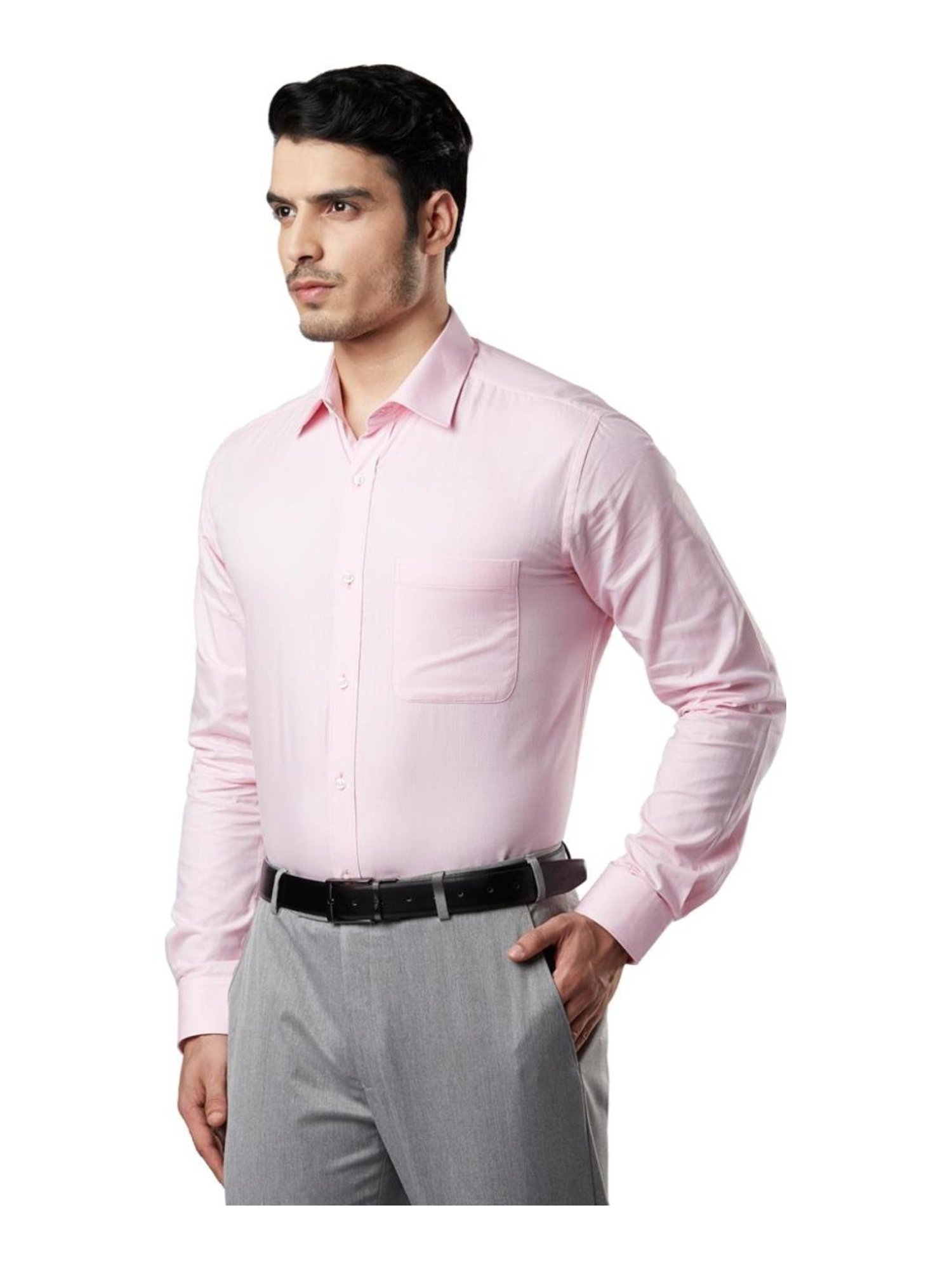Buy Raymond Men Regular fit Formal Shirt  Black Online at Low Prices in  India  Paytmmallcom