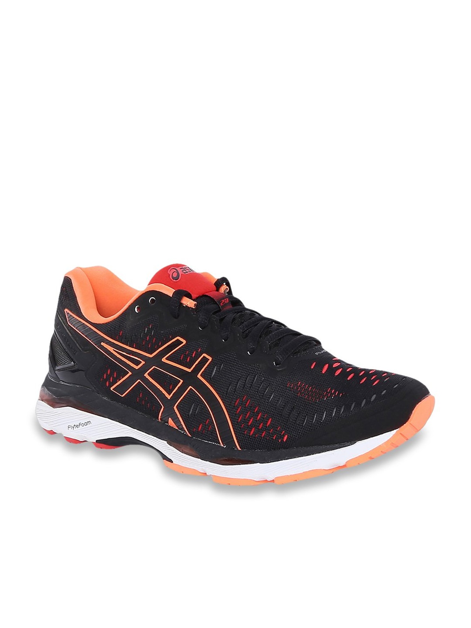 Buy Asics Gel Kayano 23 Black Running Shoes For Men At Best Price Tata Cliq
