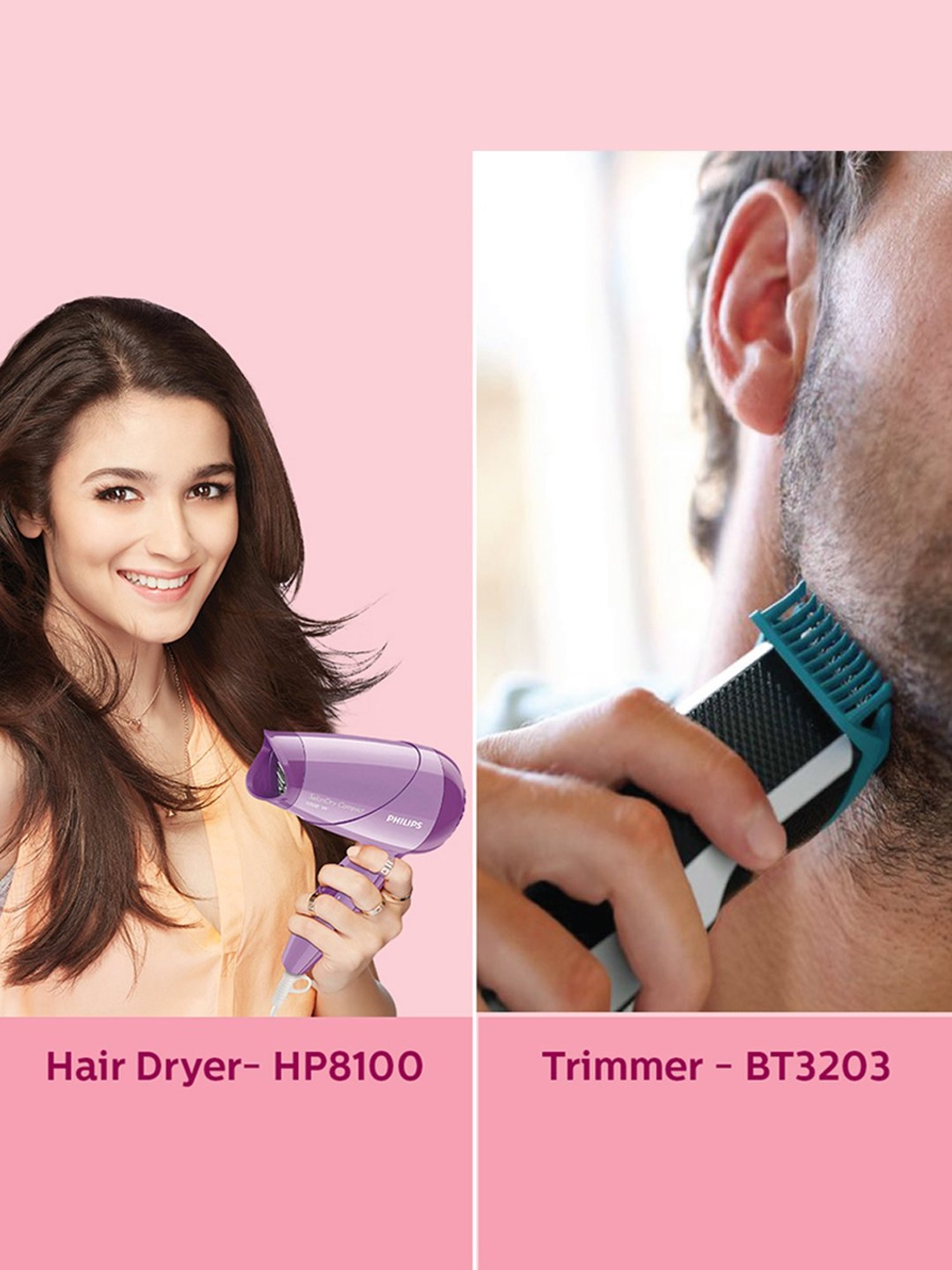 Philips HP810046 Hair Dryer Purple  Philips HP812000 Hair Dryer Pink   Amazonin Beauty