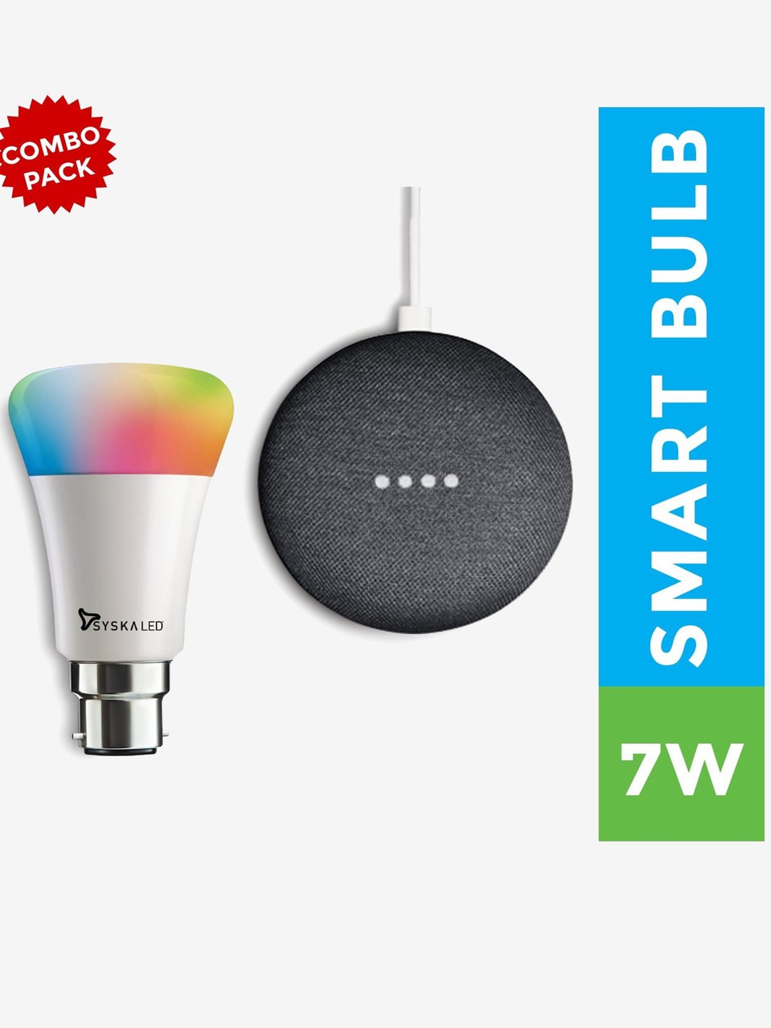 google home mini with bulb