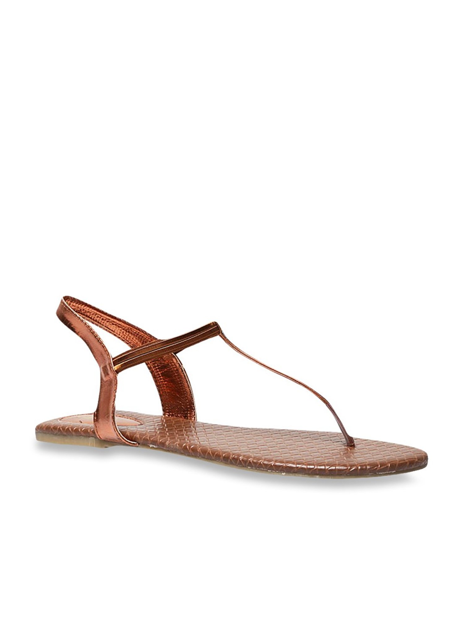 Buy online Women Tan T-strap Sandal from flats for Women by Footloose for  ₹769 at 49% off | 2024 Limeroad.com