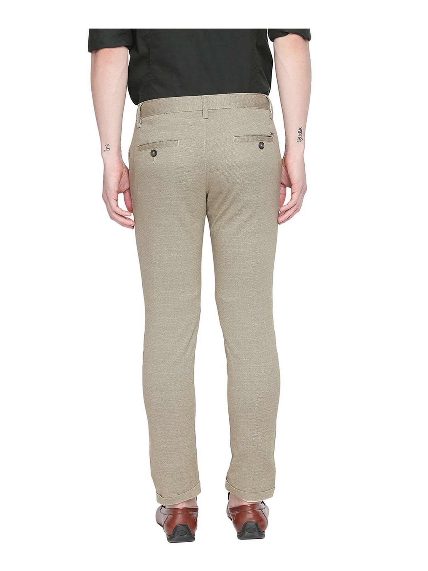 Arrow Formal Trousers  Buy Arrow Blue Tapered Fit Patterned Trousers  Online  Nykaa Fashion