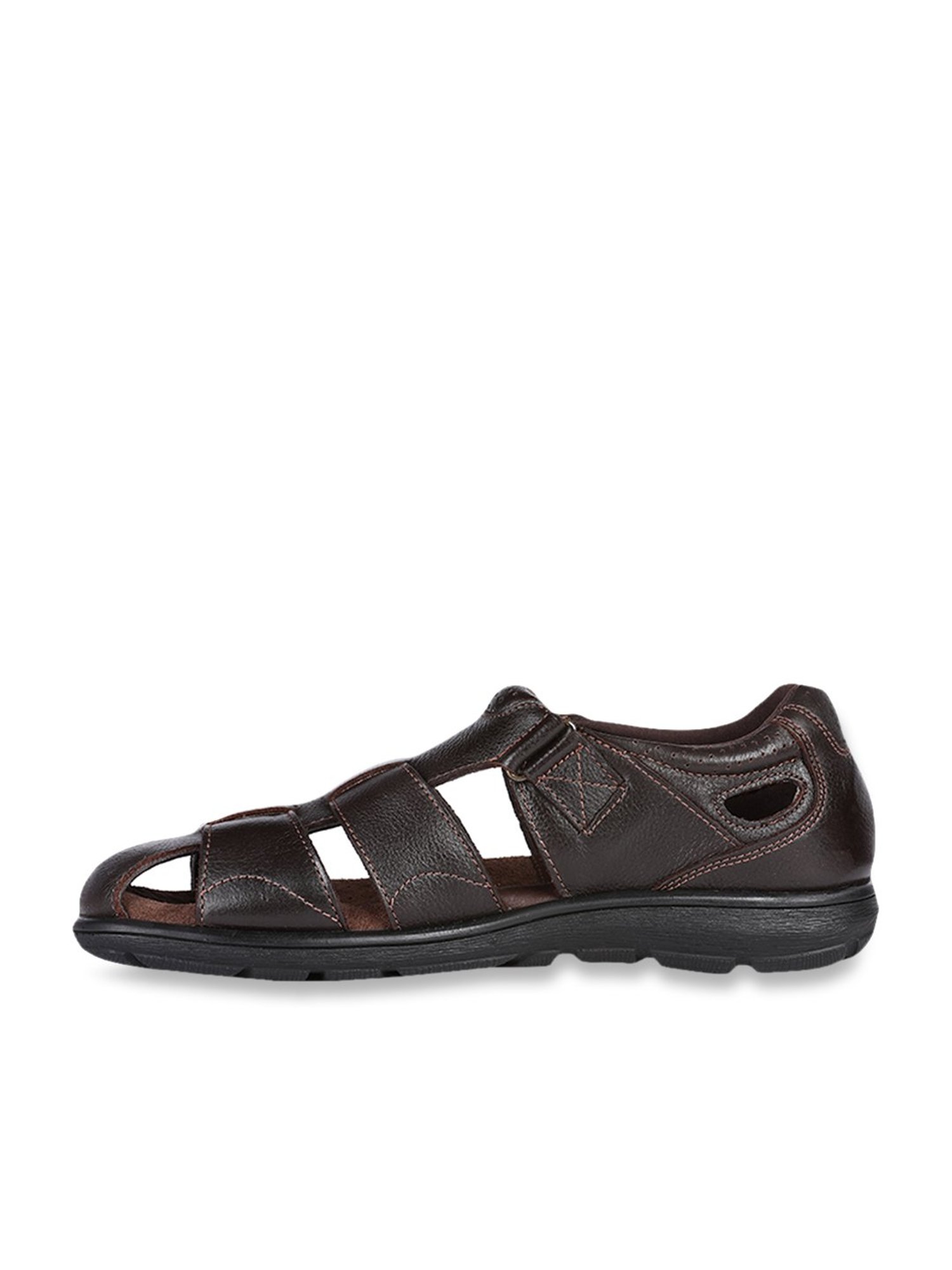 Buy Bata Men Brown Leather Sandals - Sandals for Men 2200119 | Myntra