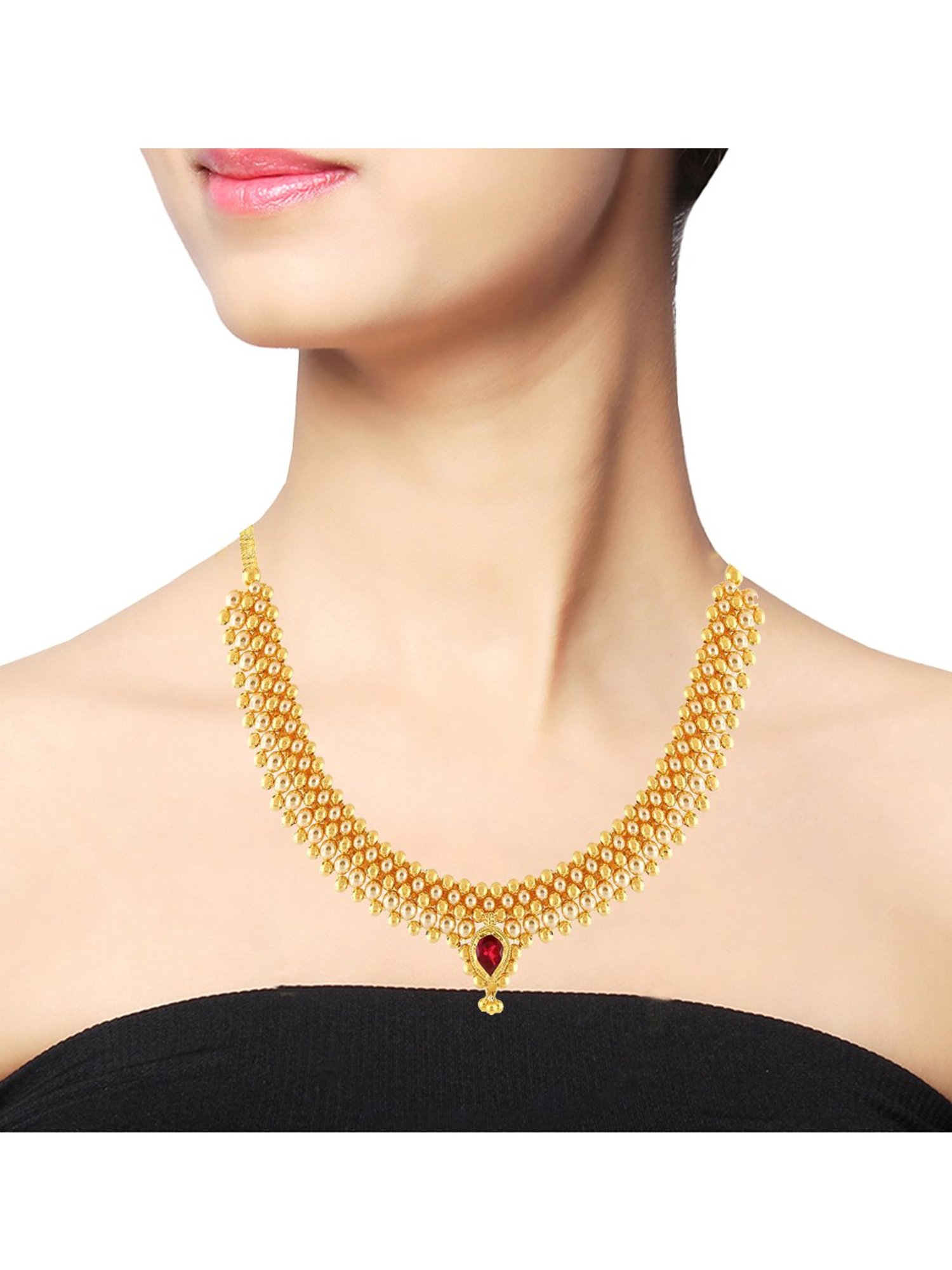 Buy Malabar Gold and Diamonds 22 kt Gold Necklace Online At Best