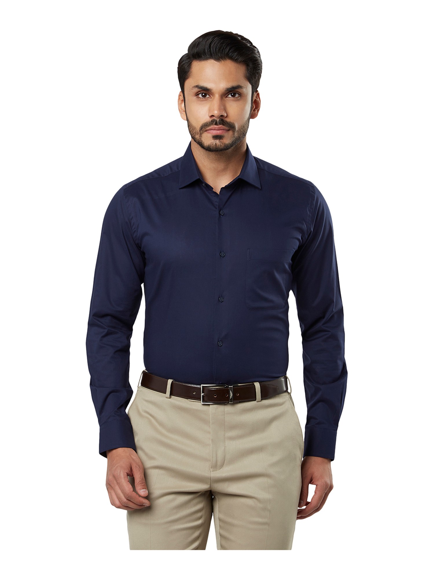 Raymond Blue Slim Fit Cotton Shirt  Amazonin Clothing  Accessories