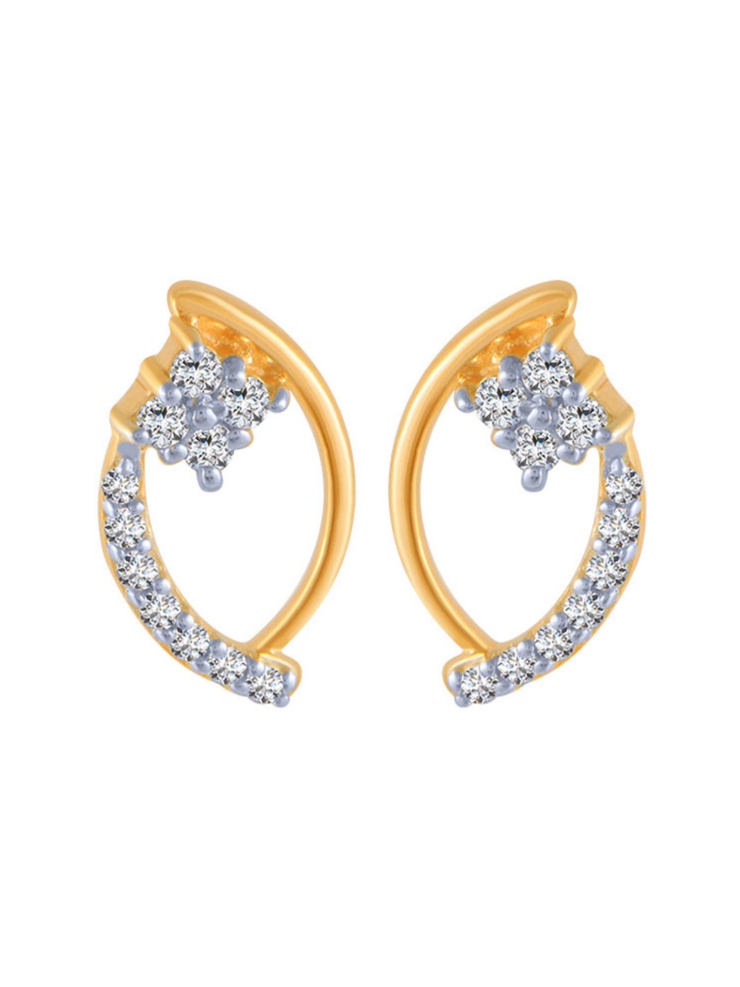 Heart Shape Diamond Stud Earrings For Women - Surat Diamond