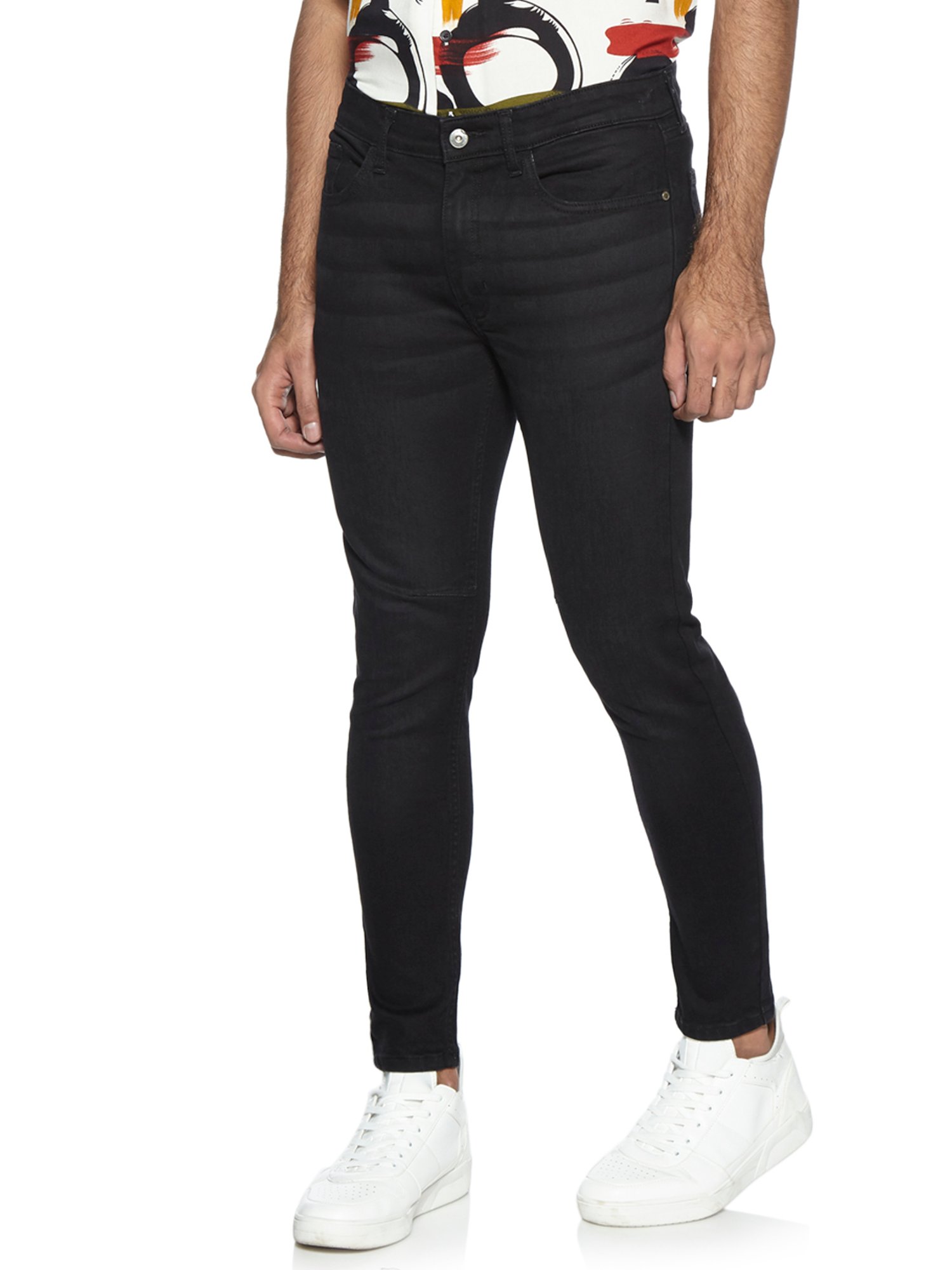 carrot fit jeans black