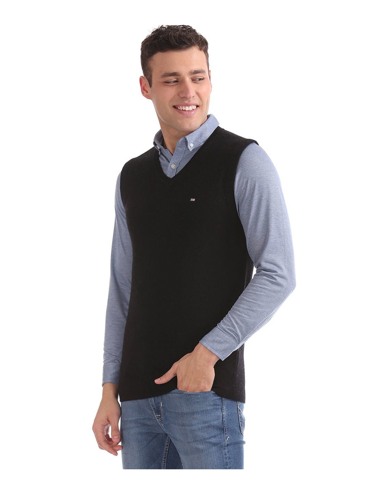 SUBLATIONS】FURROW KNIT VEST .11【BLACK】 sublations FURROW KNIT