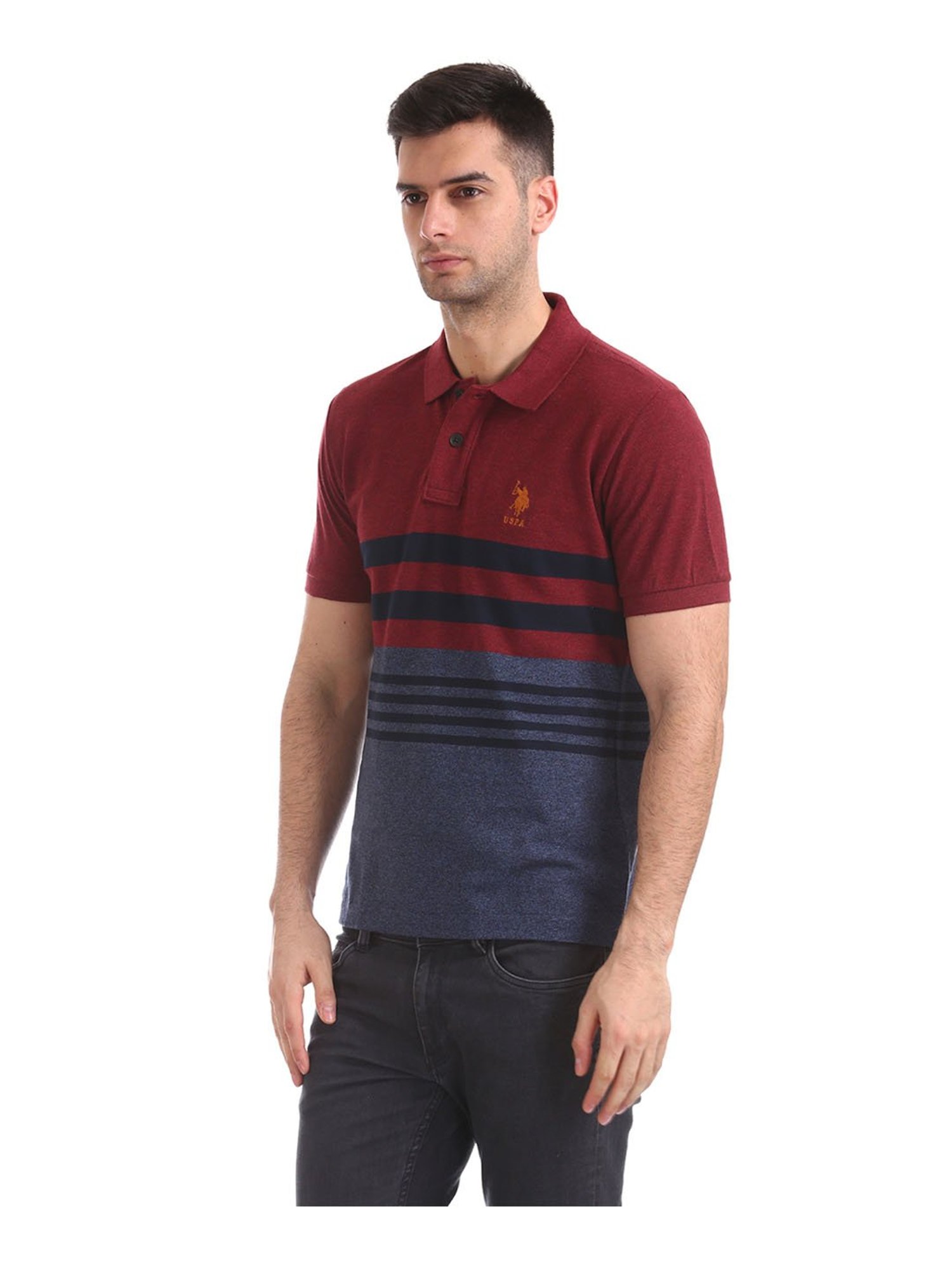 burgundy polo shirt outfit