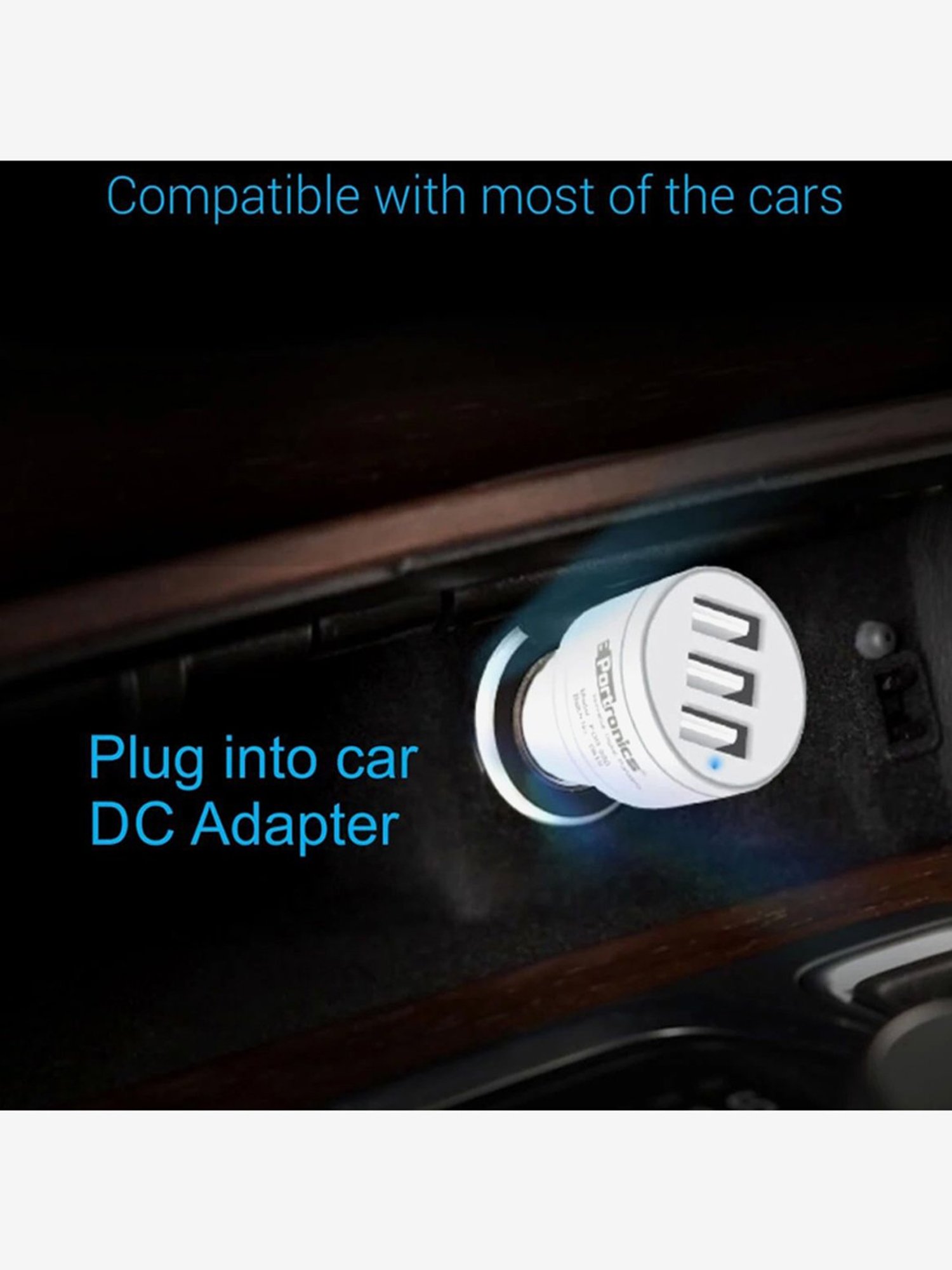 Buy Portronics Car Power 3T 3.4A Car Charger with 3 USB Ports Online At  Best Price @ Tata CLiQ