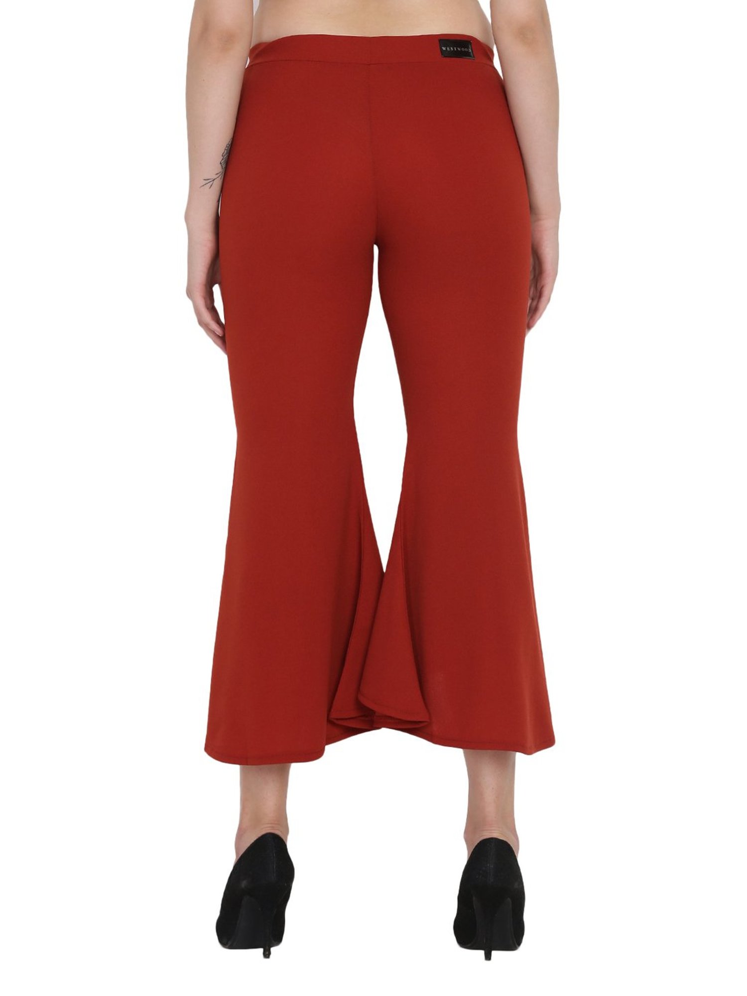 Buy Westwood Brown Bootcut Trousers for Women Online @ Tata CLiQ