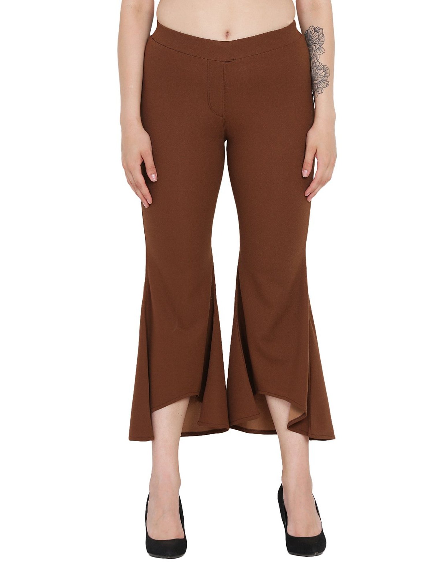 Buy Westwood Brown Cotton Trousers for Women Online @ Tata CLiQ