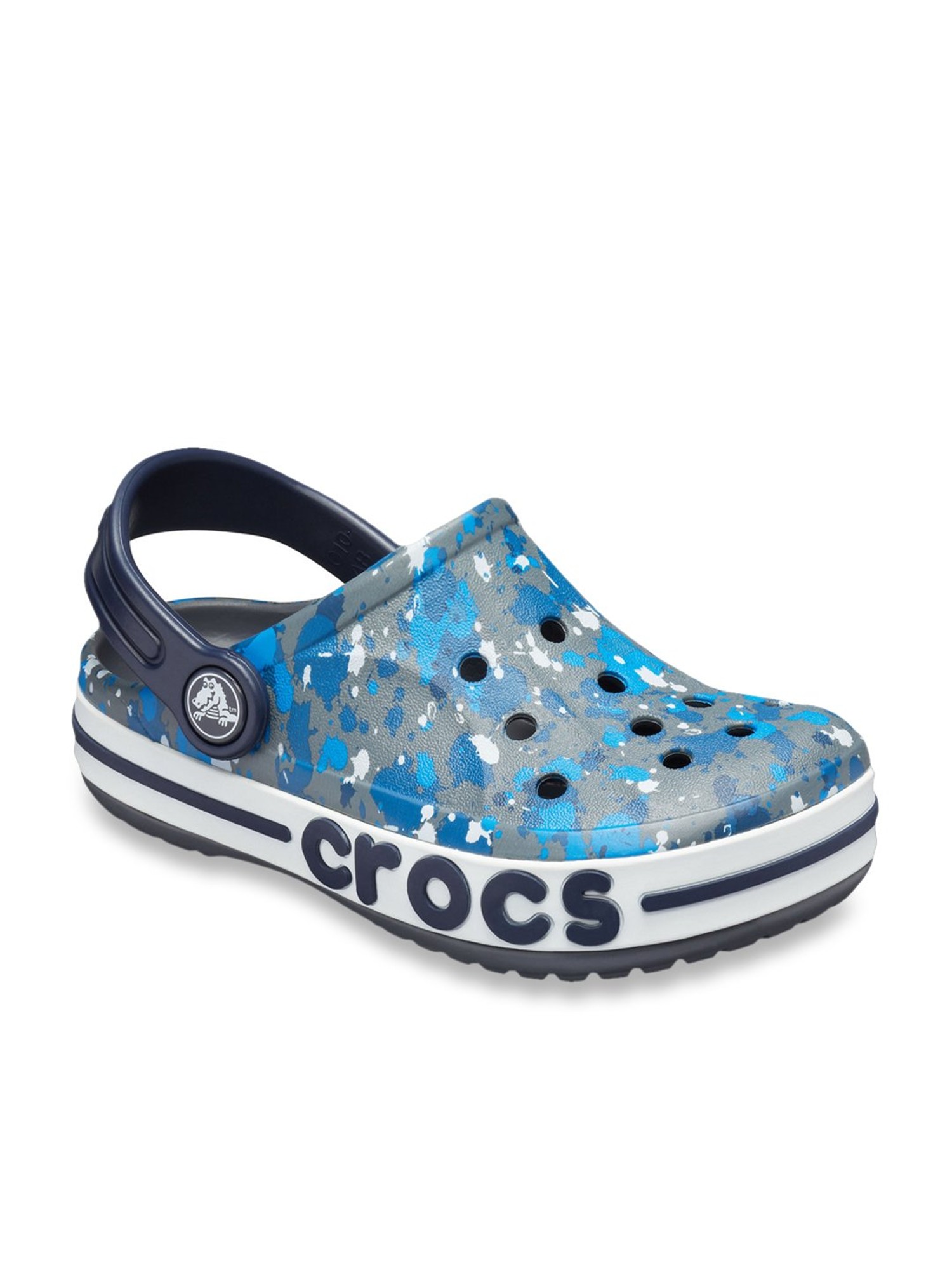 crocs grey and blue