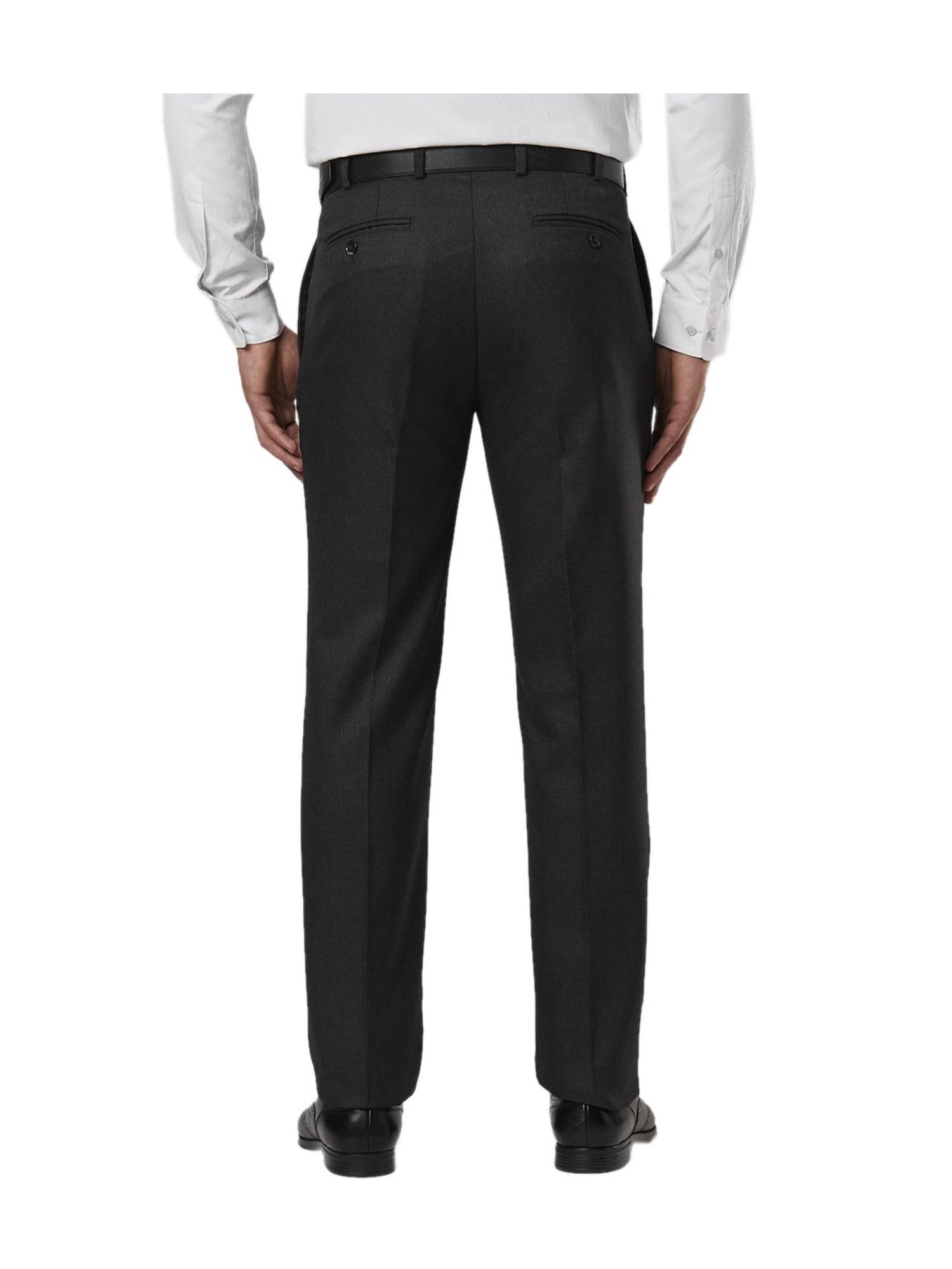 Buy Next Look Men Black Regular Fit Solid Formal Trousers online   Looksgudin