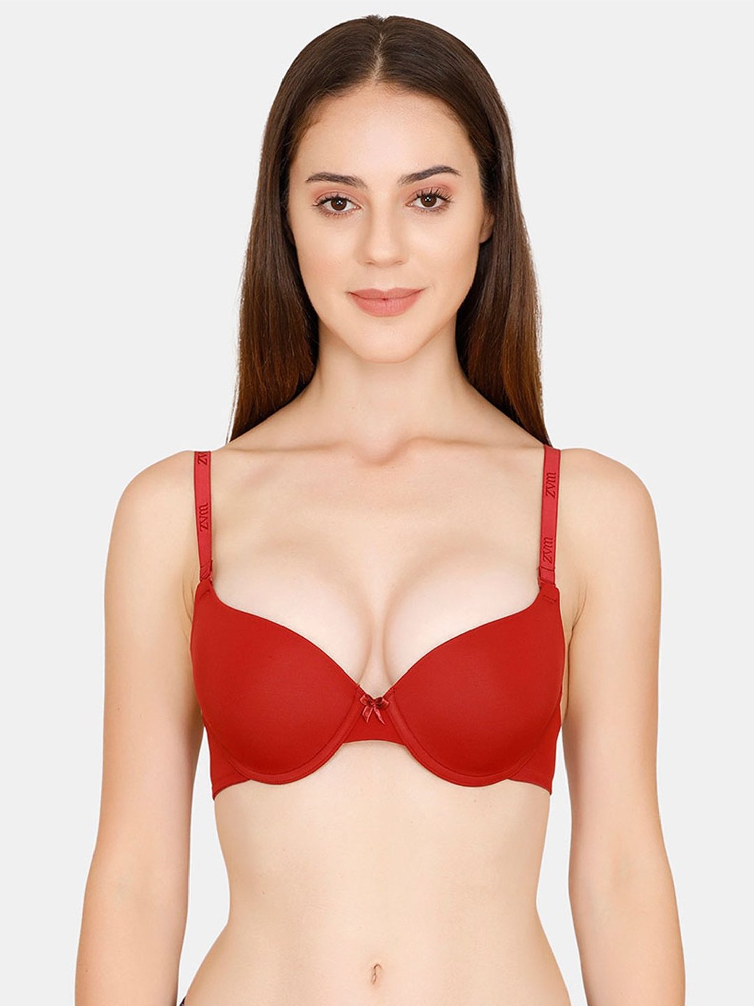 Buy Zivame Red Under Wired Padded T Shirt Bra for Women Online