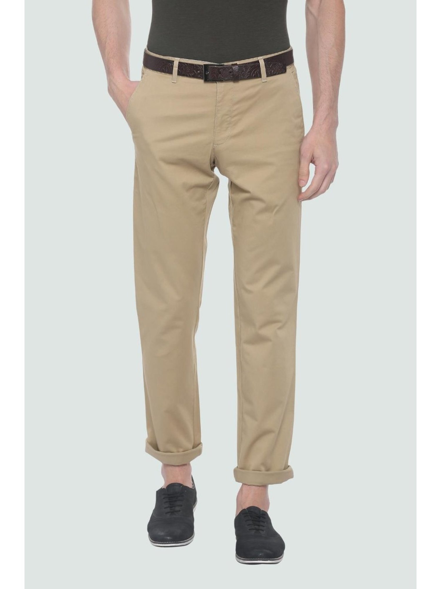 Louis Philippe Sport HOLIDAY Tapered Men Khaki Trousers - Buy Louis Philippe  Sport HOLIDAY Tapered Men Khaki Trousers Online at Best Prices in India