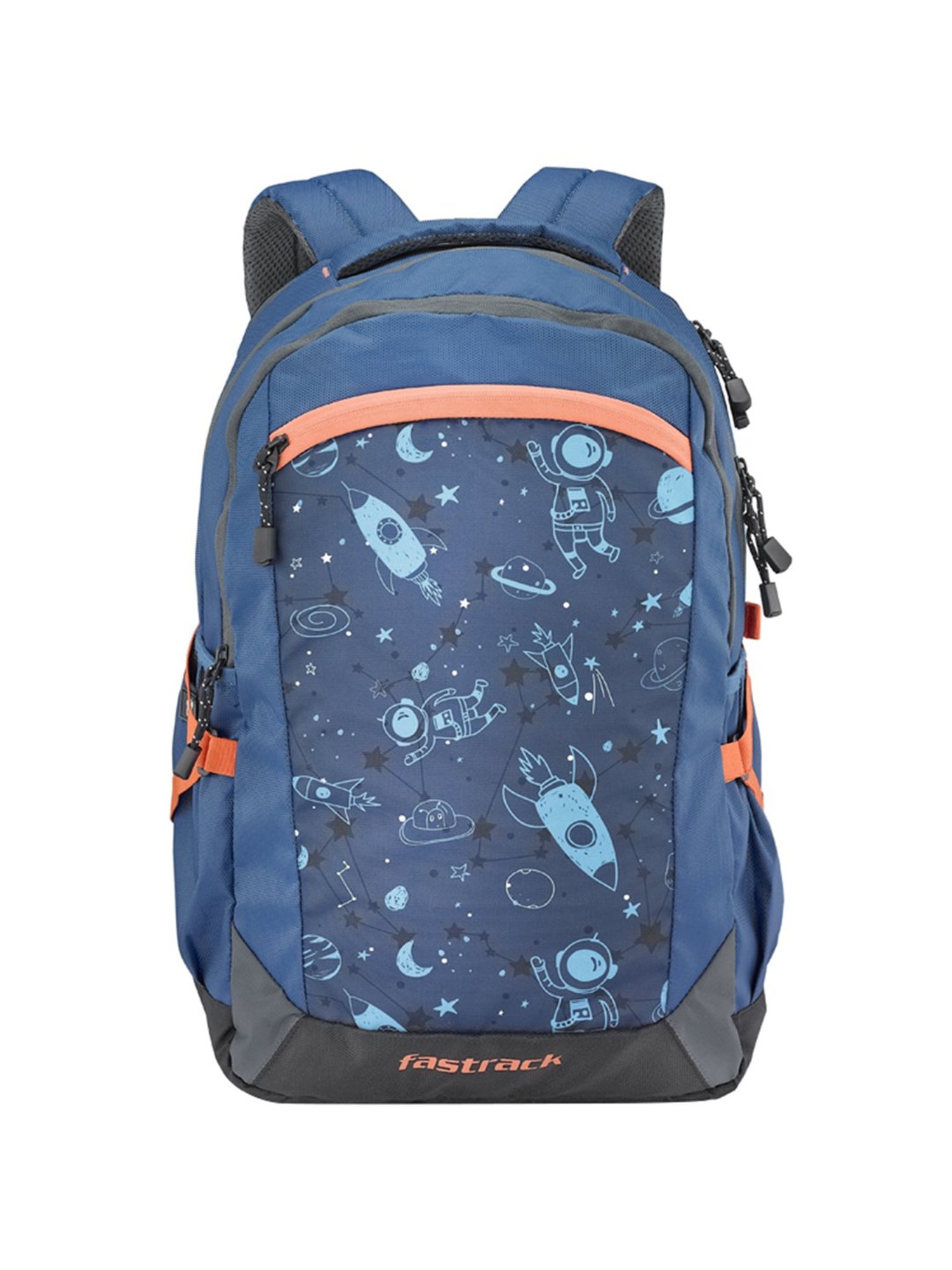 fastrack unisex navy blue solid backpack