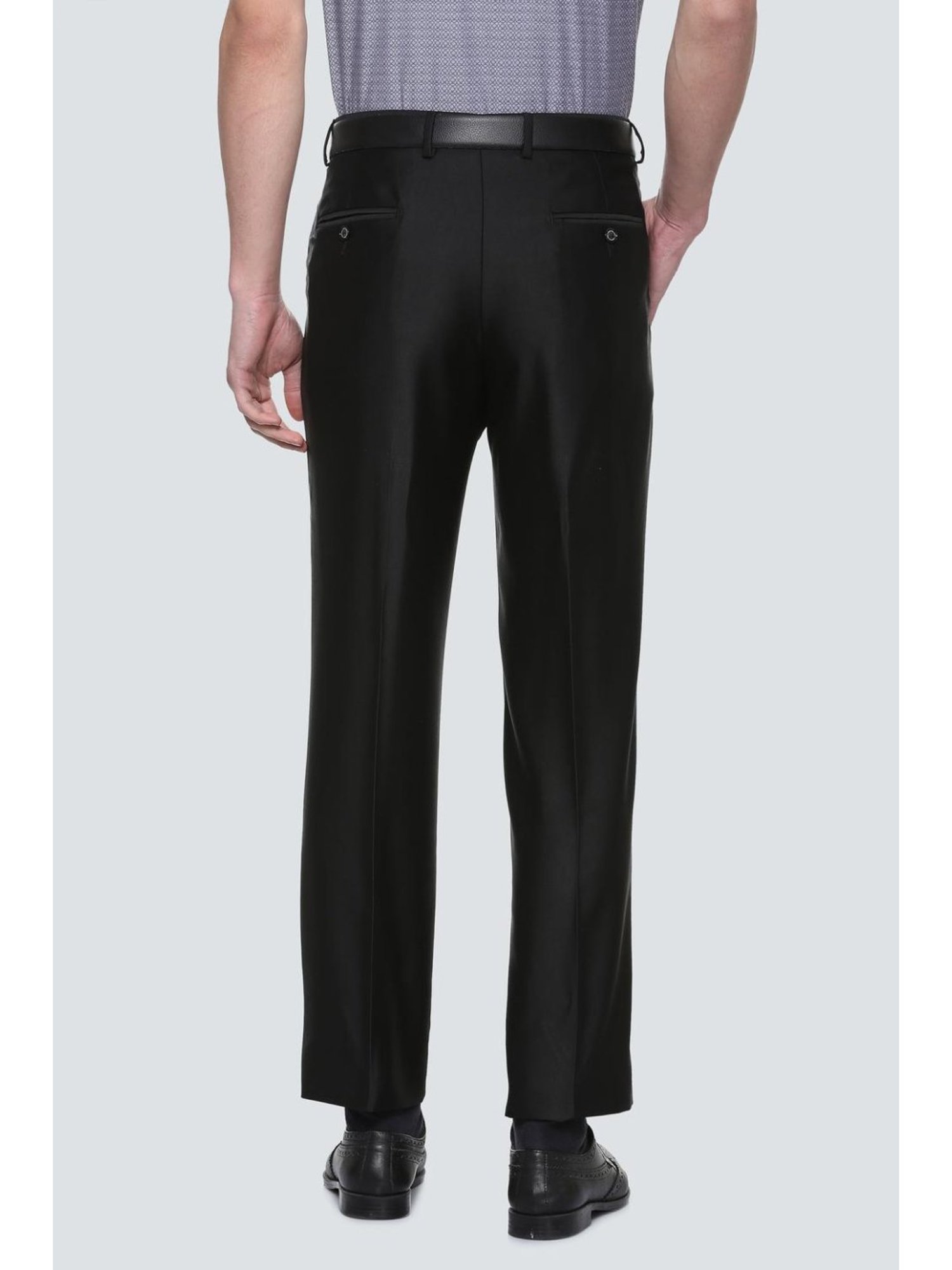 Buy Louis Philippe Grey Check Flat Front Trousers for Men's Online @ Tata  CLiQ