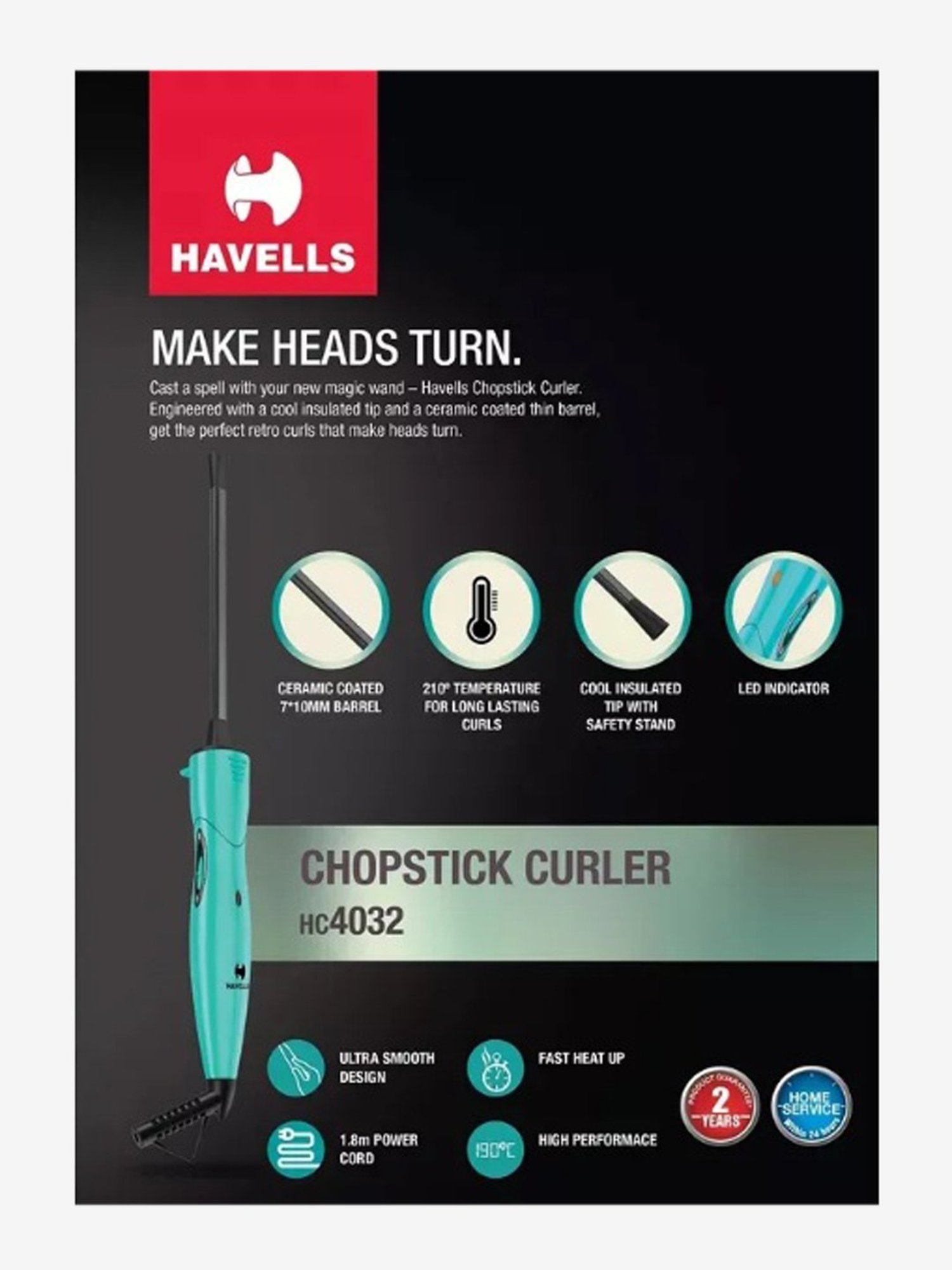 havells chopstick curler