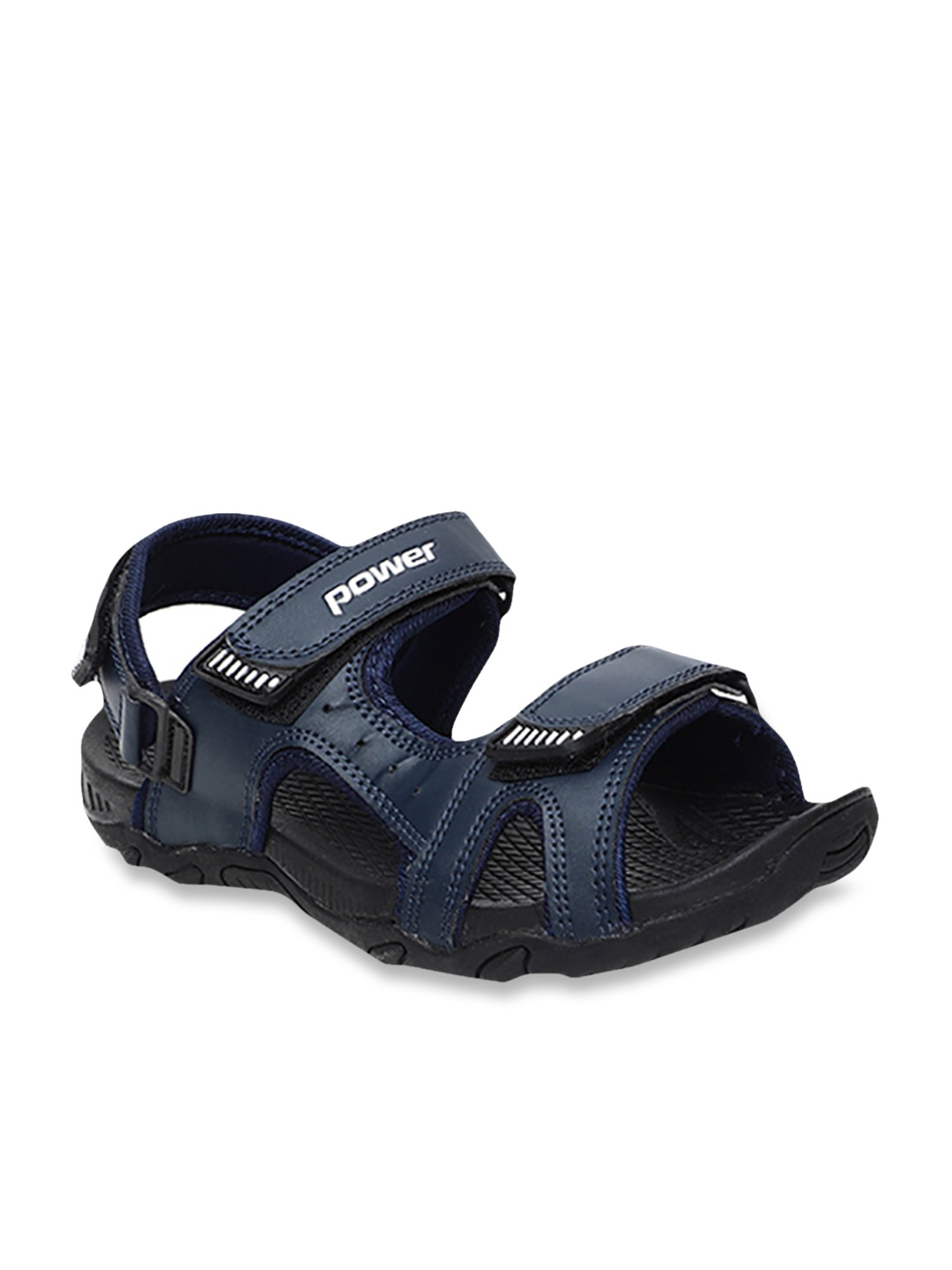 Buy Dr. Scholl By Bata Men Black & Navy Leather Sandals - Sandals for Men  893375 | Myntra