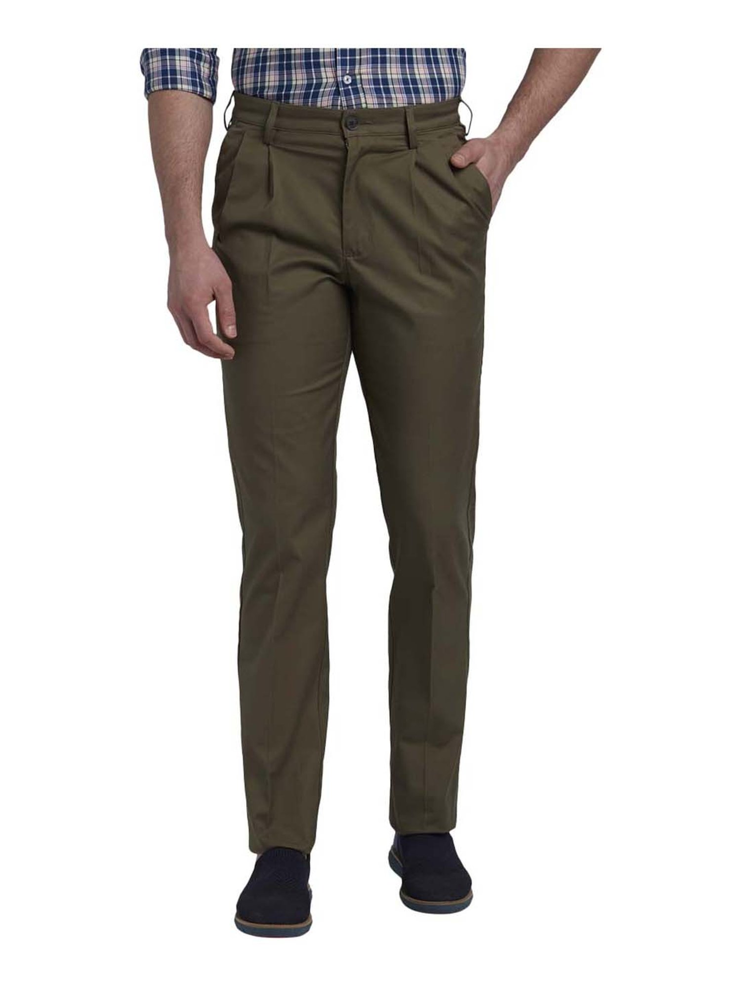 Buy Online Plus Size Men Khaki Cotton Cargos Trousers at best price   Plussin