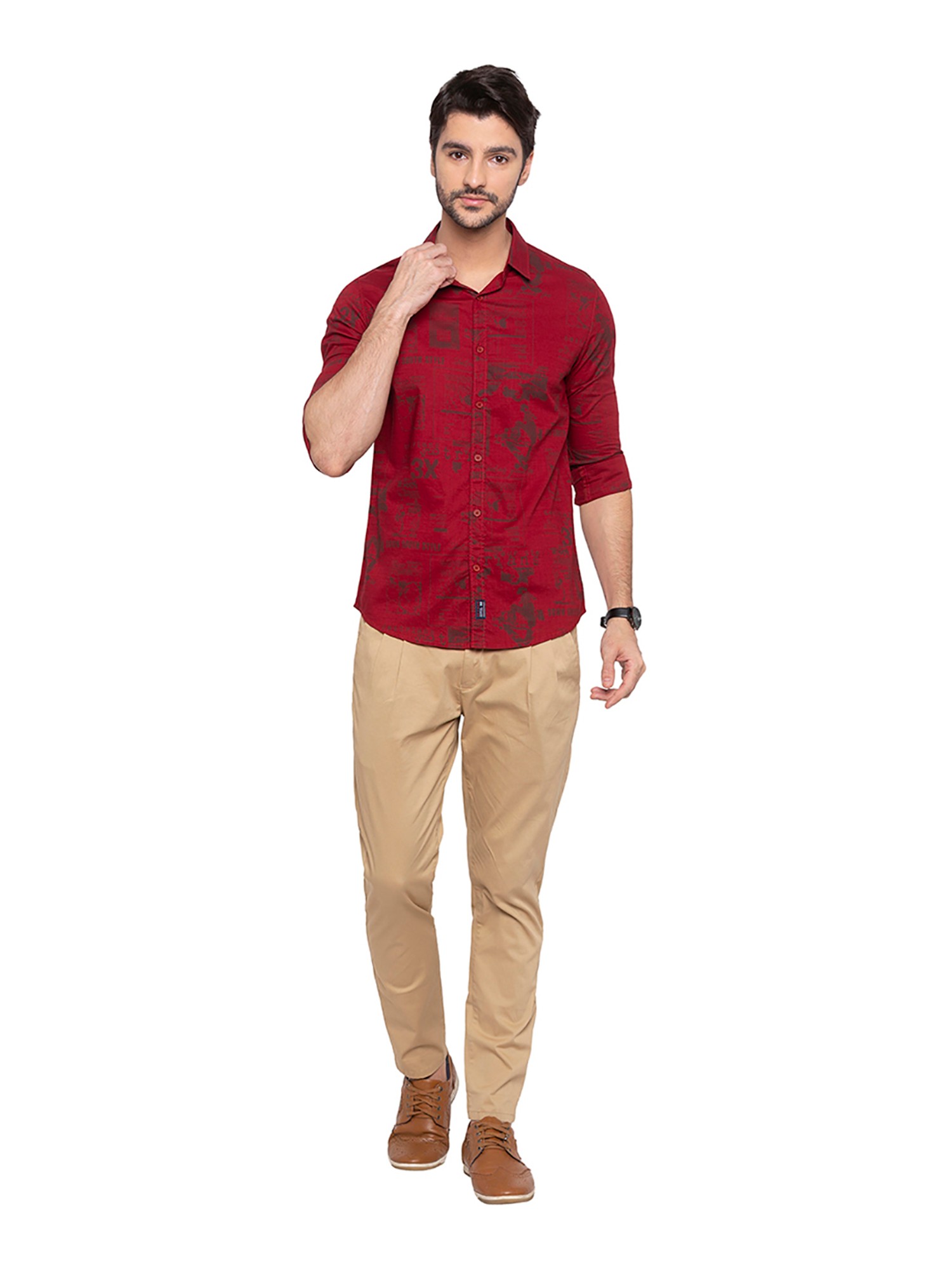 Allen Solly Men Solid Party Red Shirt  Buy Allen Solly Men Solid Party Red  Shirt Online at Best Prices in India  Flipkartcom