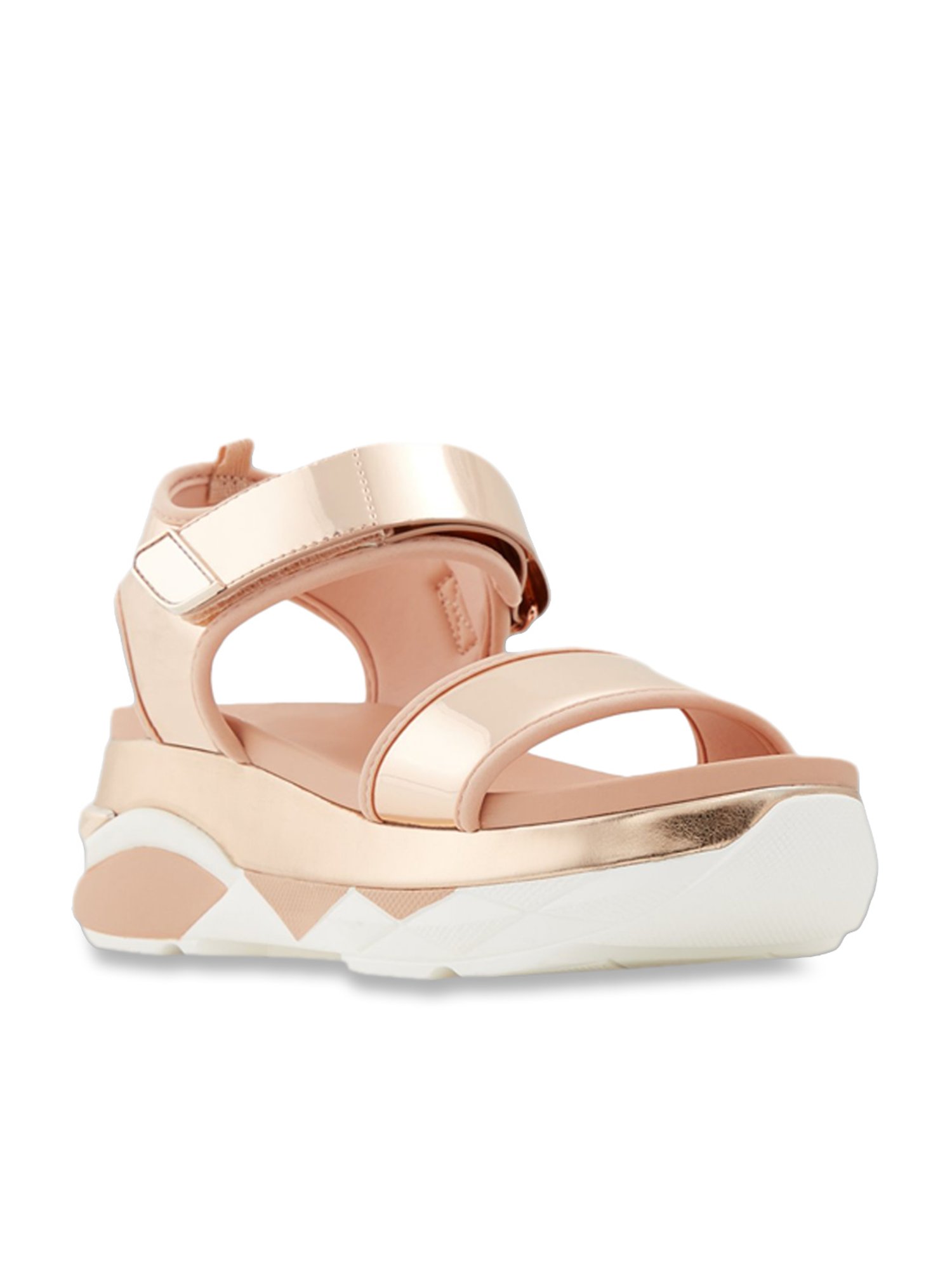 aldo rose gold platform sandals