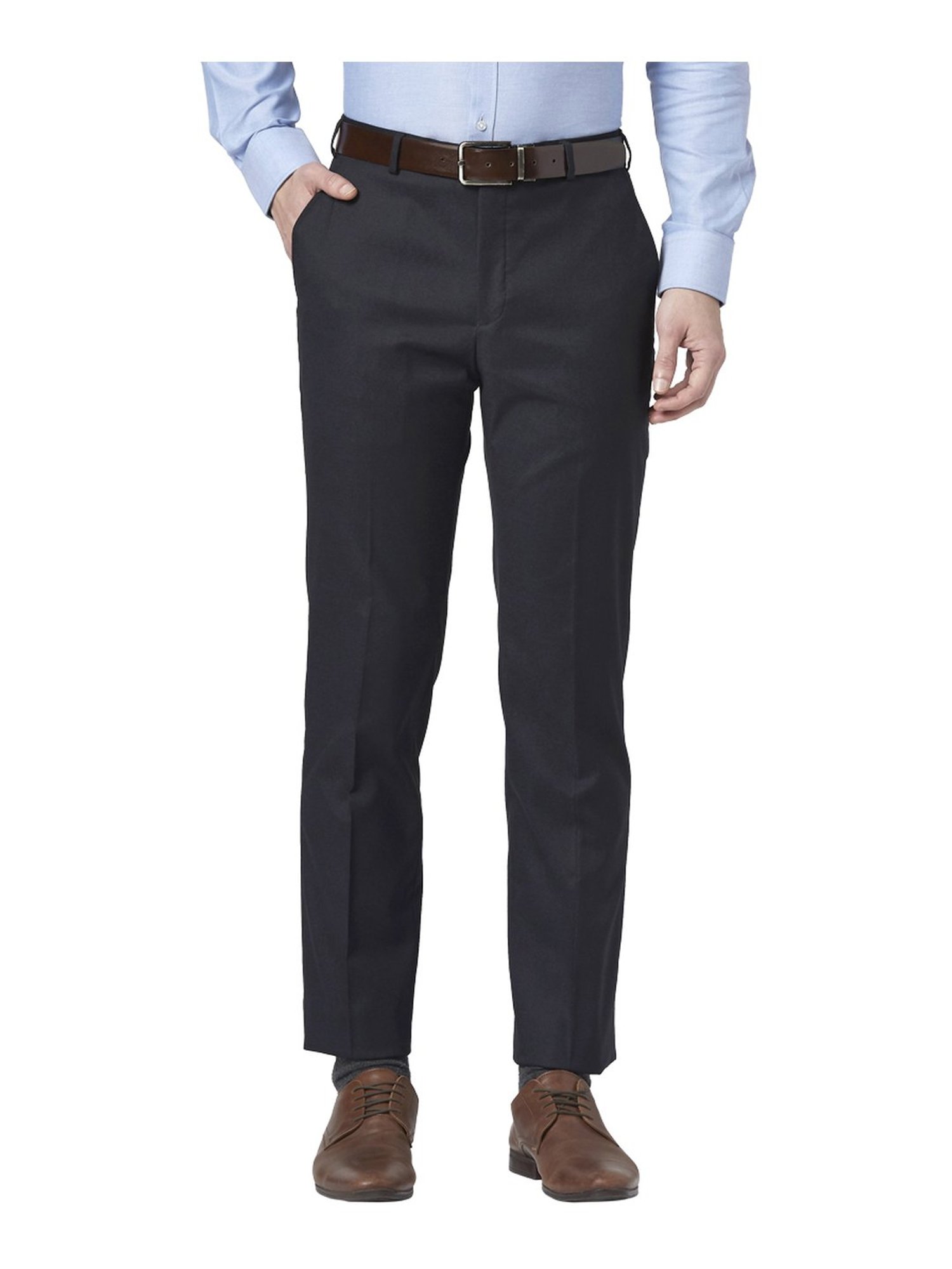 Buy Park Avenue Brown Super Slim Fit Flat Front Trousers for Mens Online   Tata CLiQ