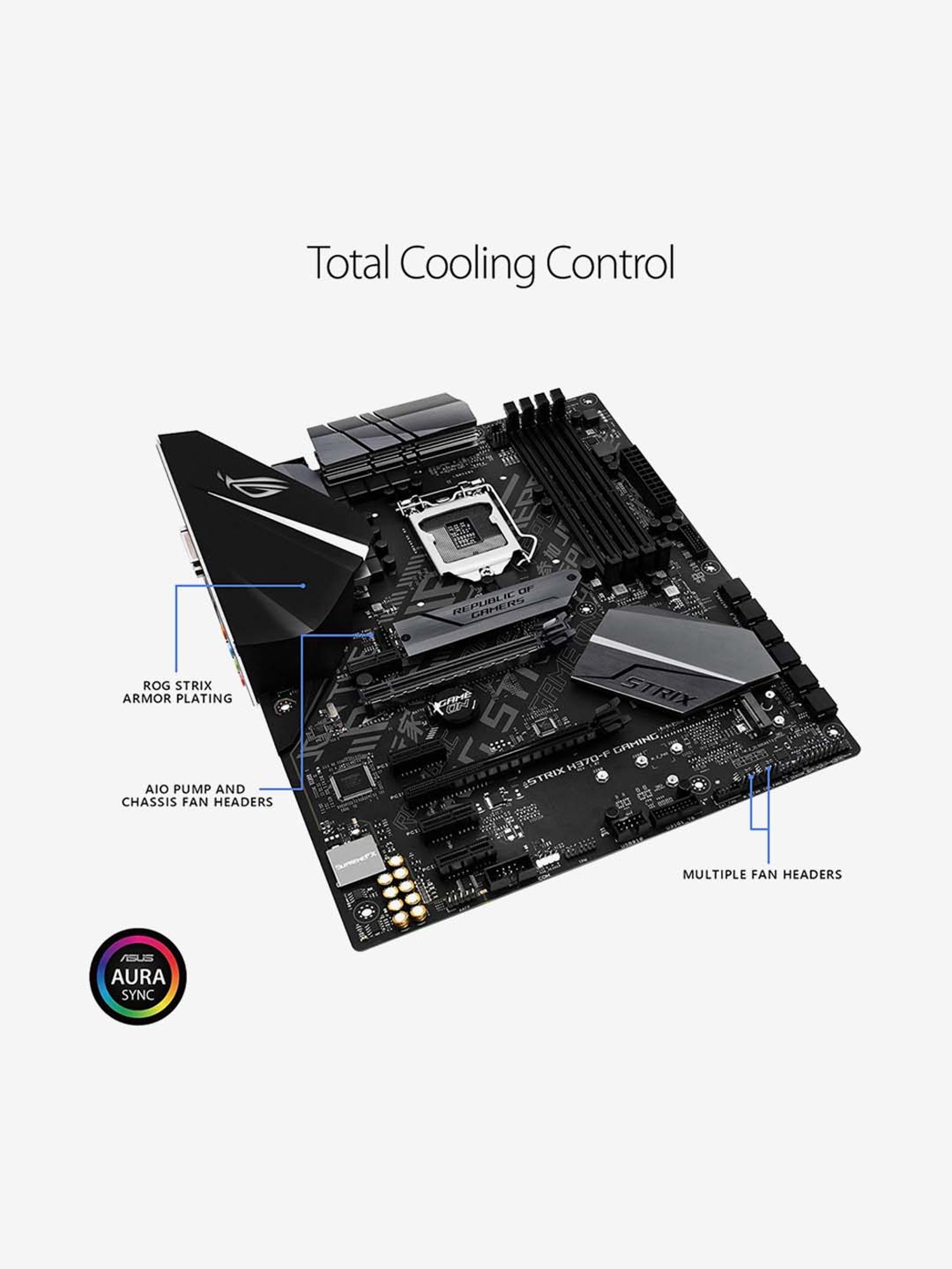 Asus Rog Strix Atx Gaming Motherboard With Rgb Light H370 F Black From Asus At Best Prices On Tata Cliq