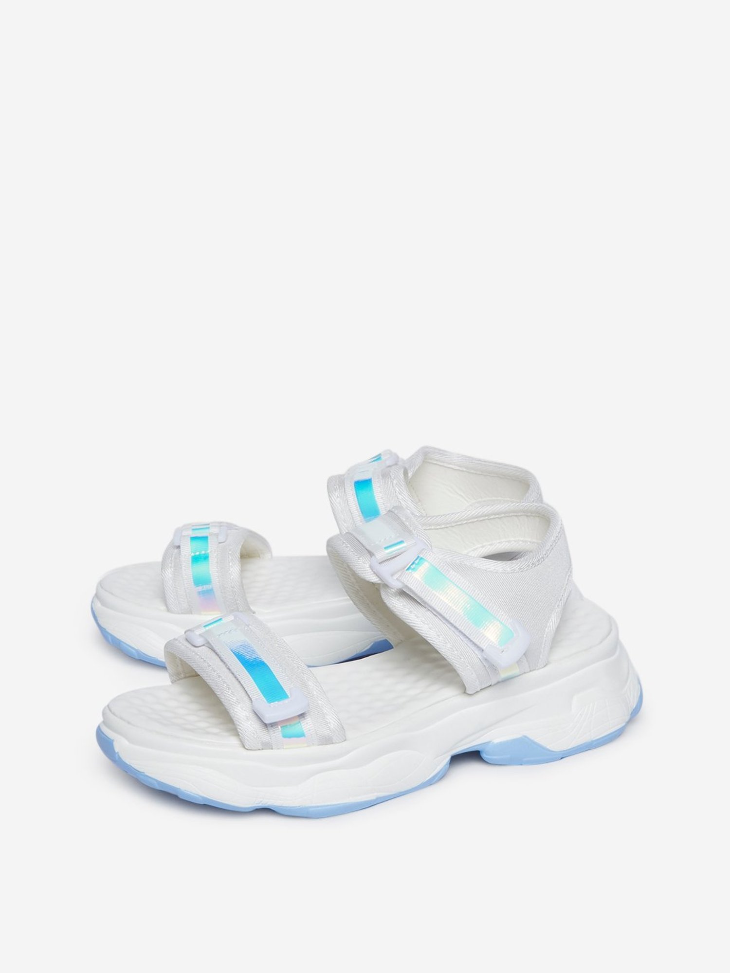White Braided Strap Slide On Sandals · Filly Flair