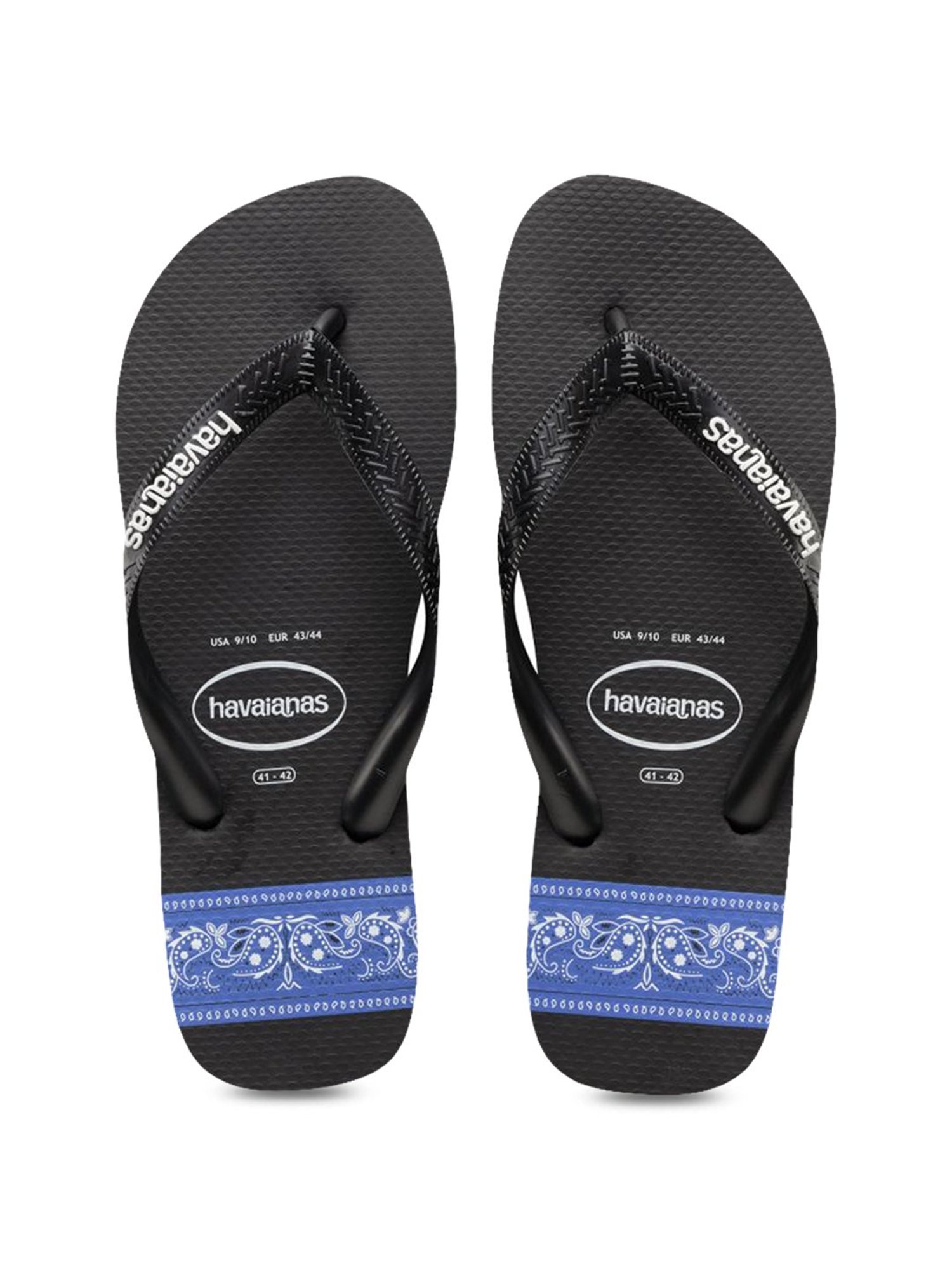 Havaianas black and online blue