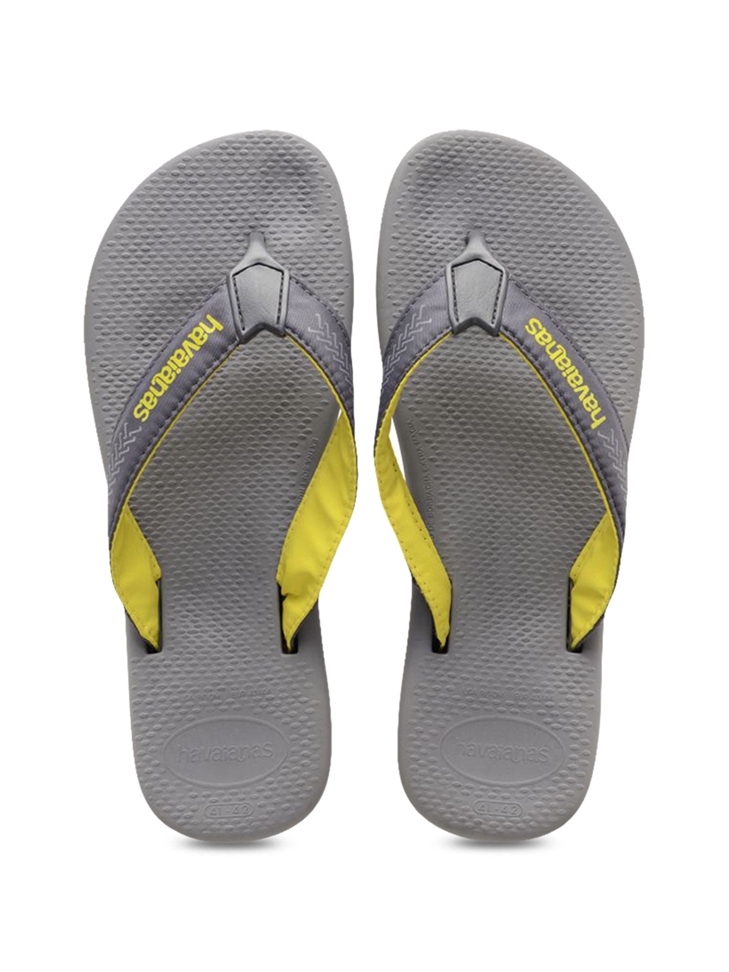 Buy Havaianas Surf Pro Grey Yellow Flip Flops for Men at Best