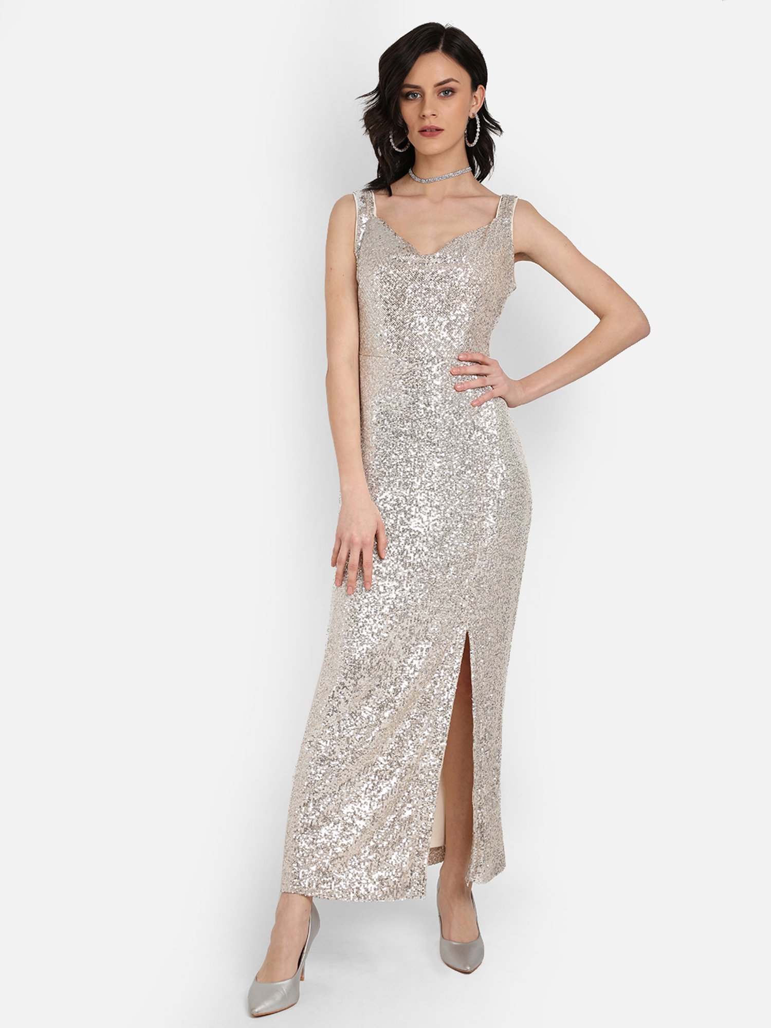 Buy Silver Dresses for Women by IKI CHIC Online  Ajiocom