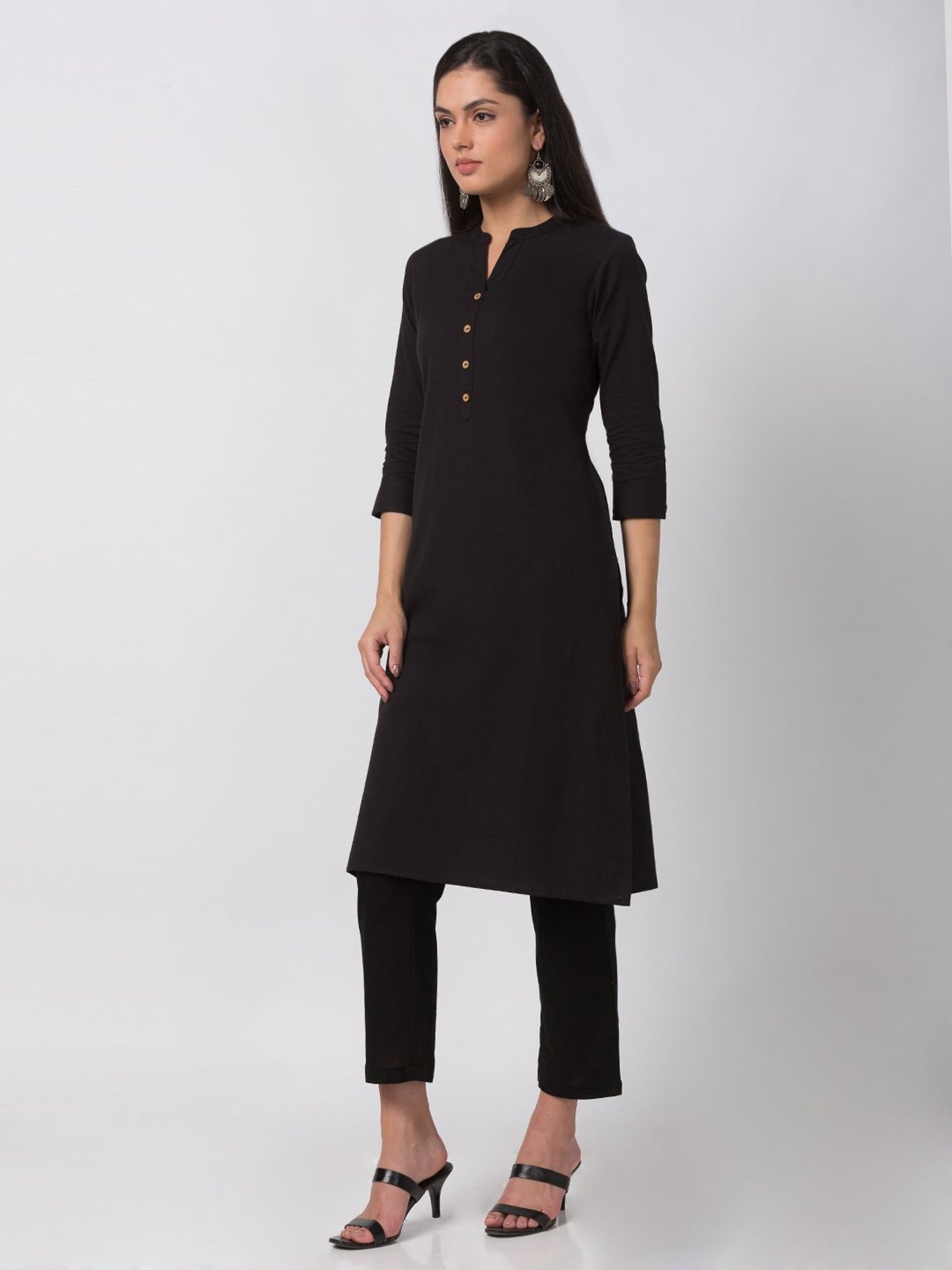 Buy W Black Cotton Straight Tights for Women Online @ Tata CLiQ